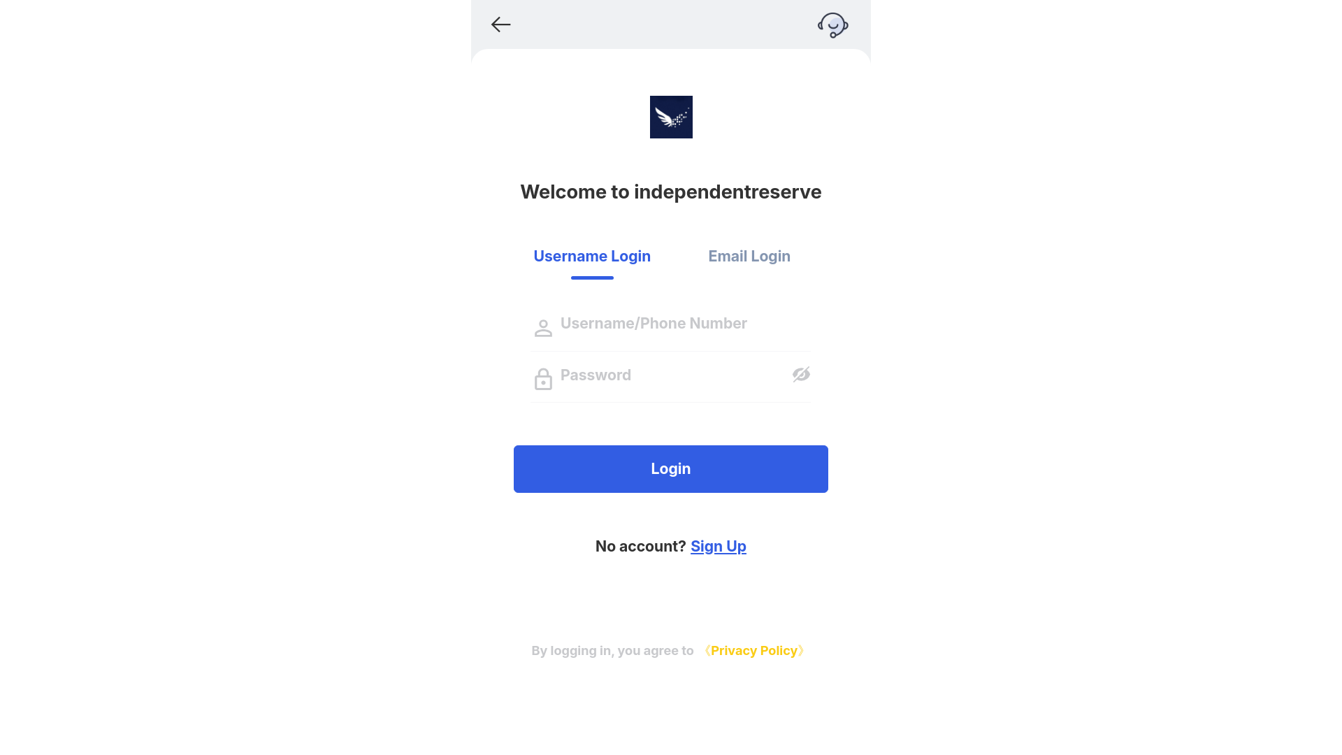website screenshot of https://independentreserveu.cfd/
