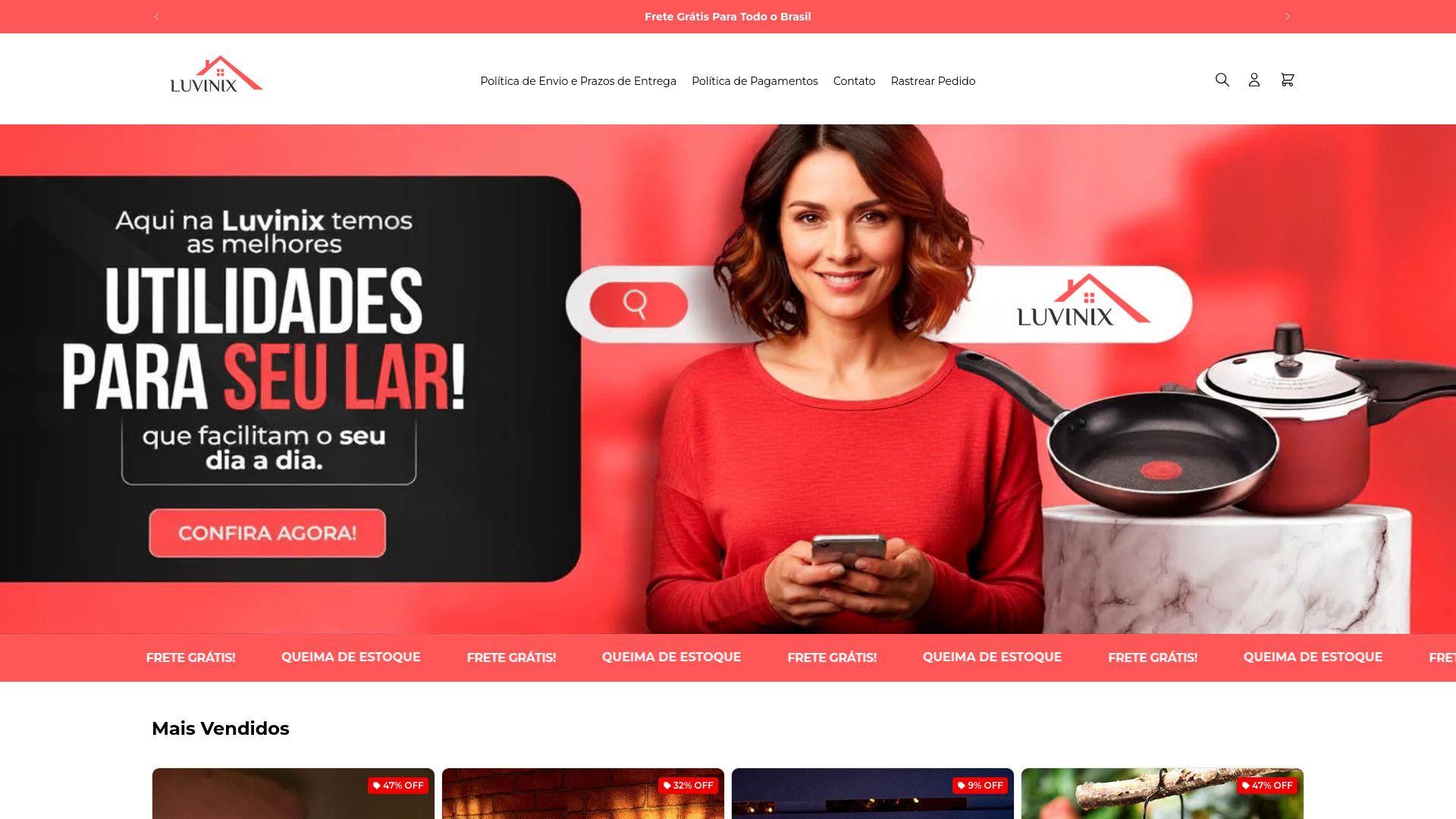 website screenshot of https://luviniixoficial.shop/