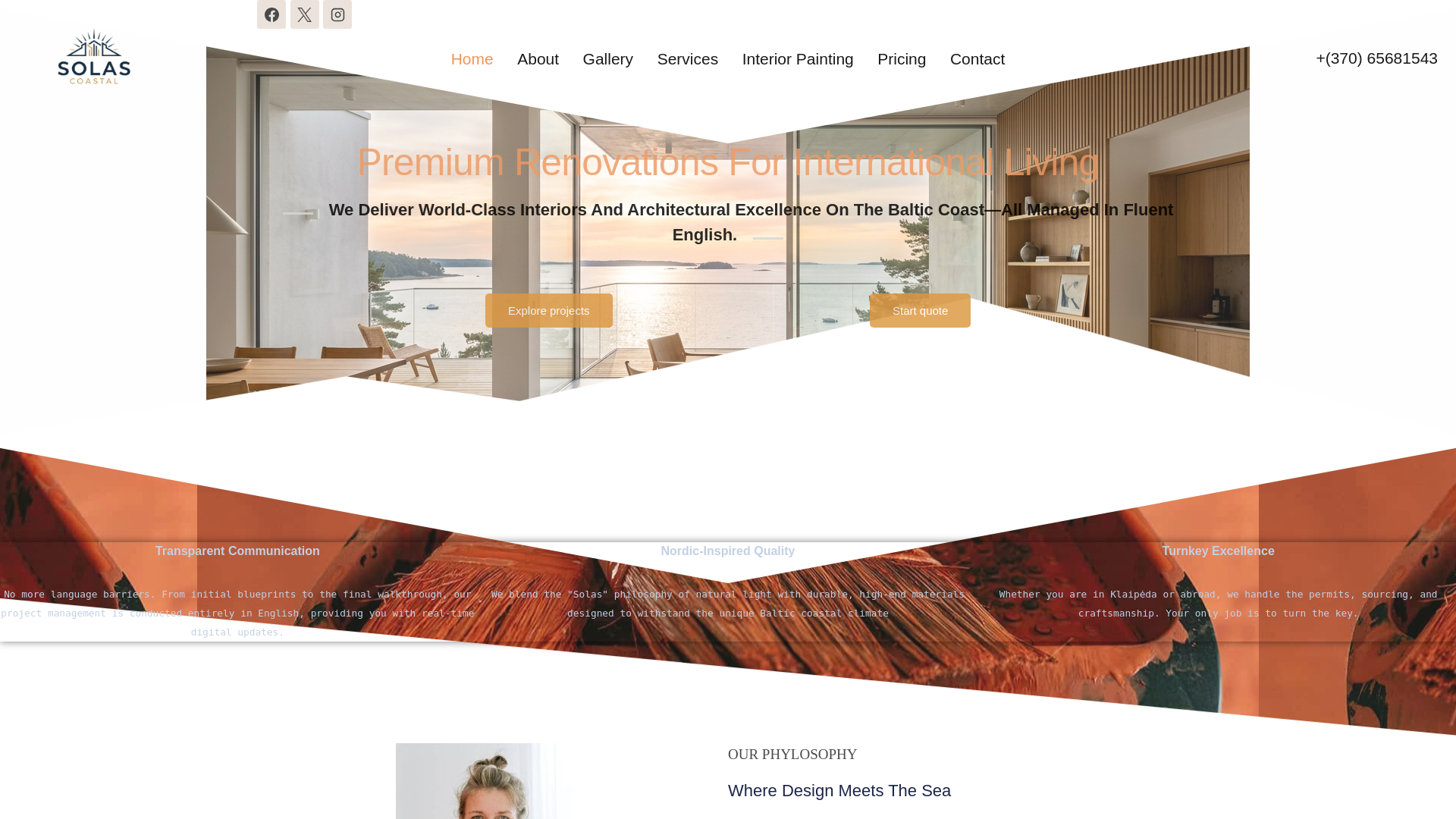 website screenshot of https://solascoastal.com/