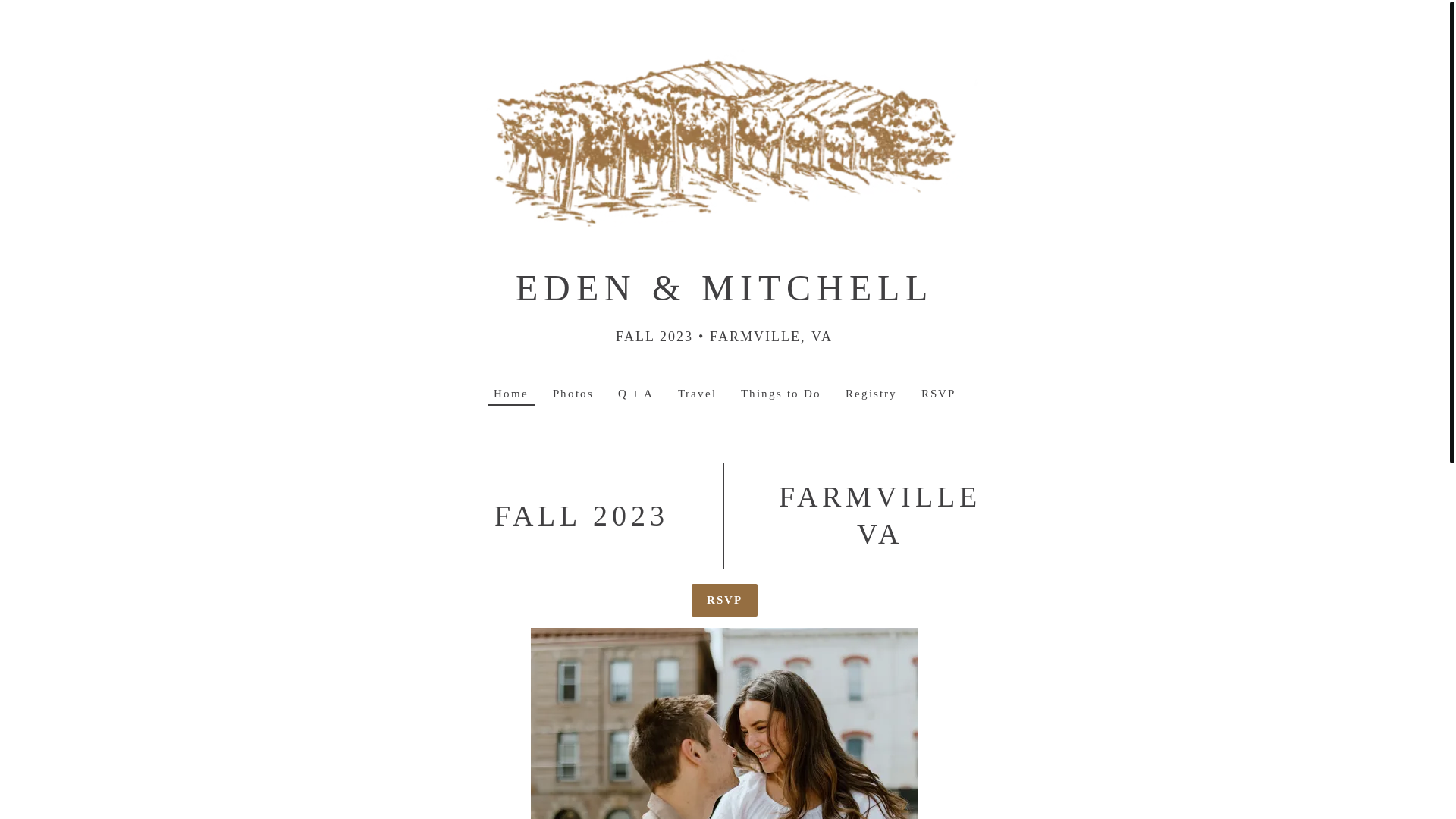 website screenshot of https://edenandmitchell2023.com/
