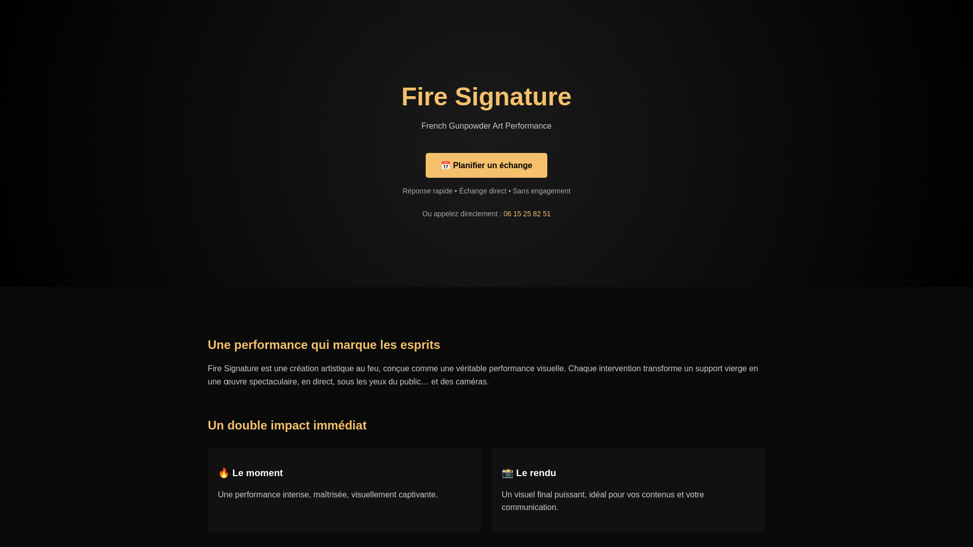website screenshot of https://firesignaturestudio.com/