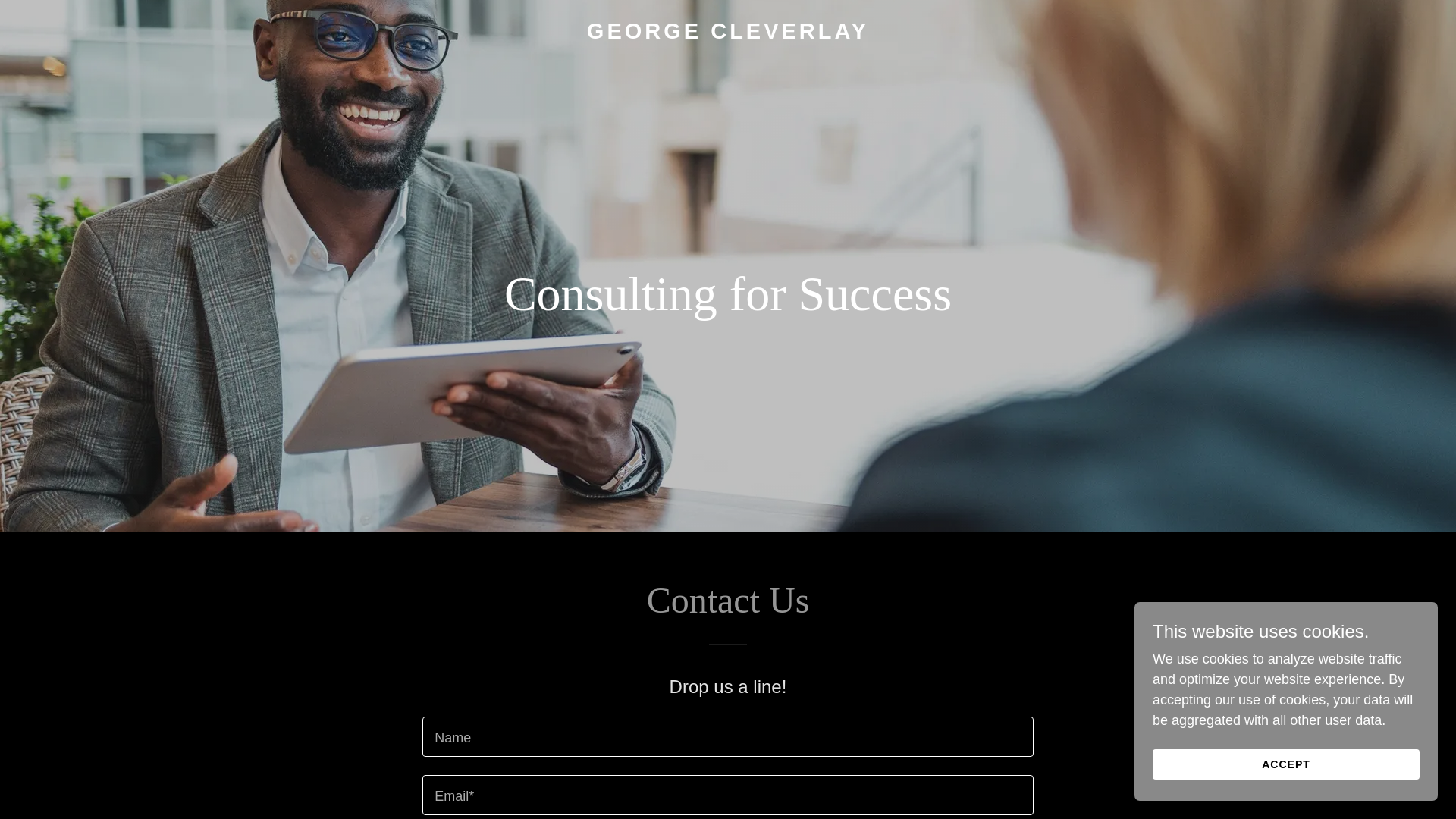website screenshot of https://georgecleverlay.com/