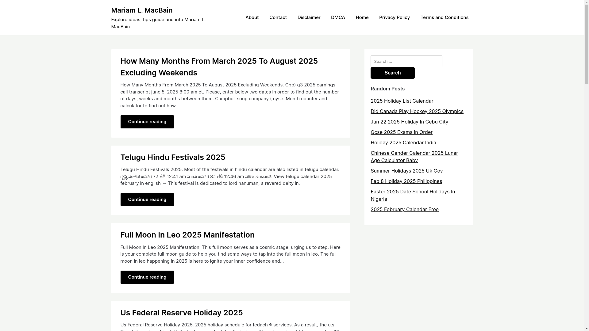 website screenshot of https://mariamlmacbain.pages.dev/