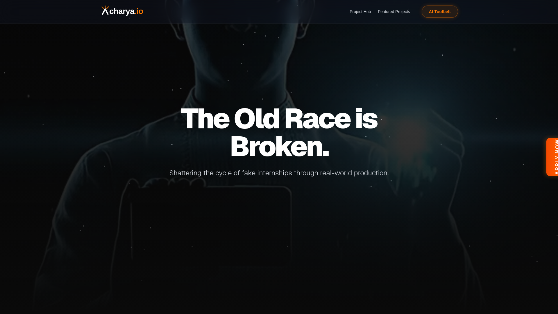 website screenshot of https://acharyaio.in/