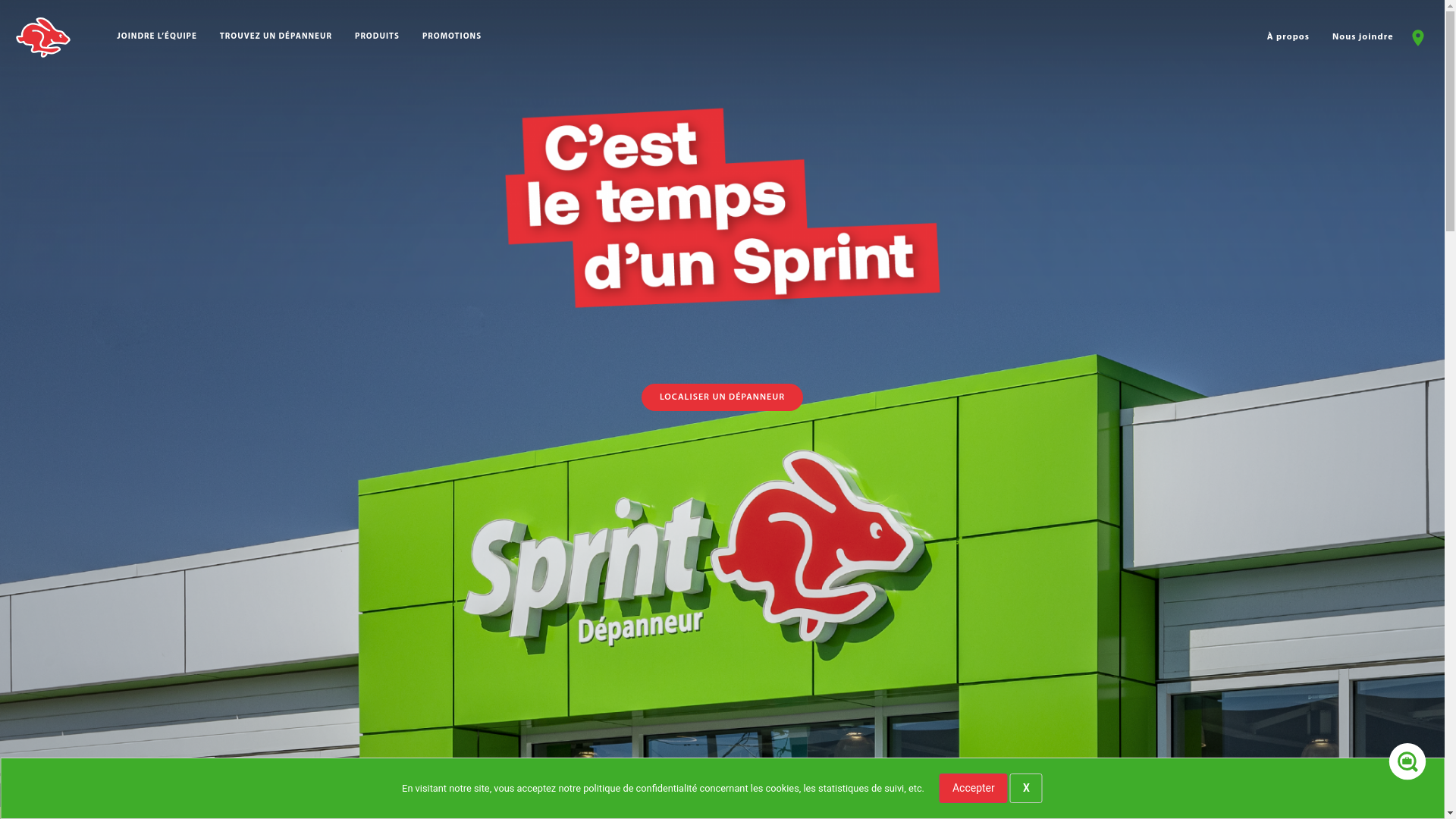 website screenshot of https://depanneursprint.ca/