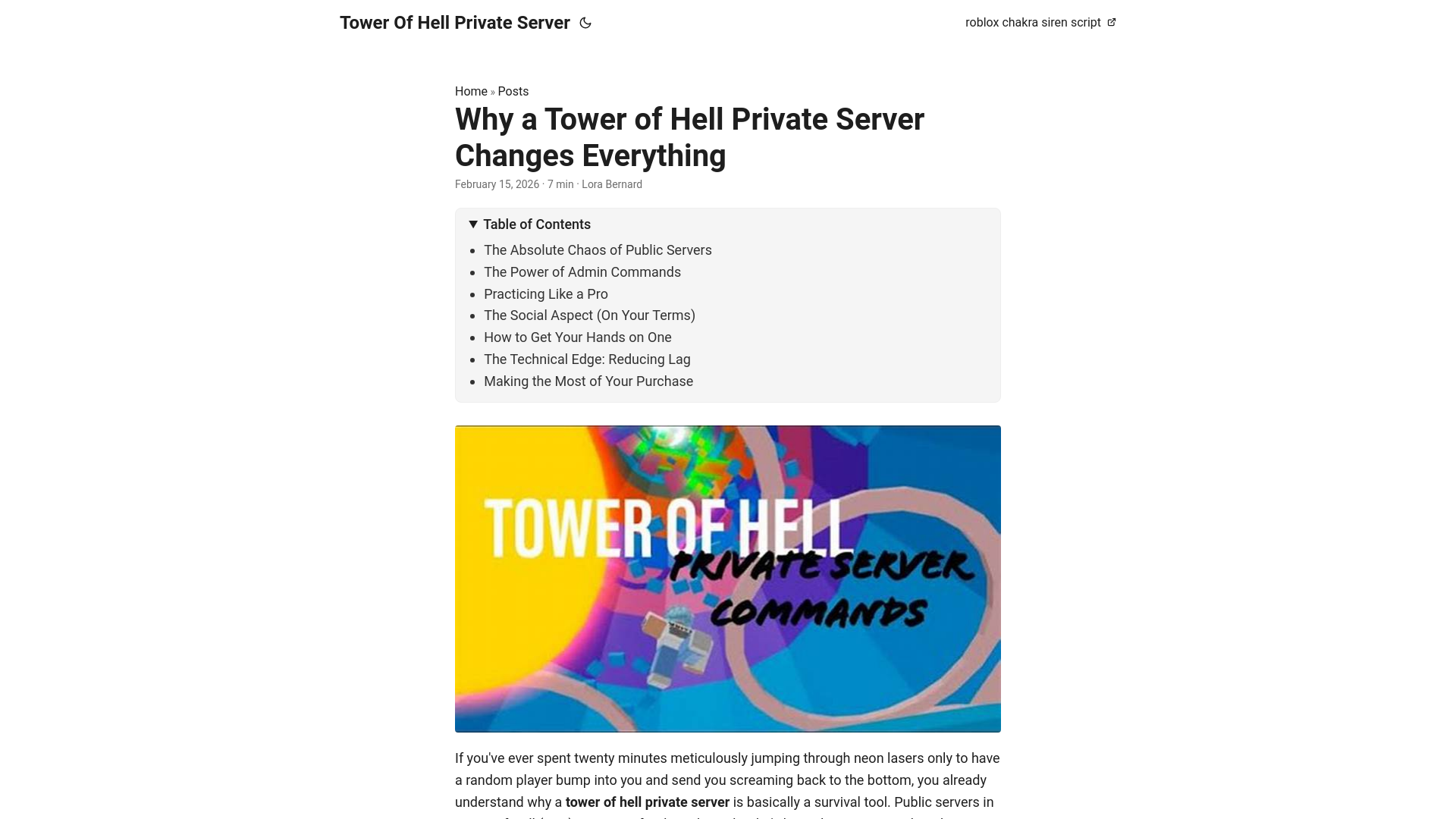 website screenshot of https://tower-of-hell-private-server.pages.dev/