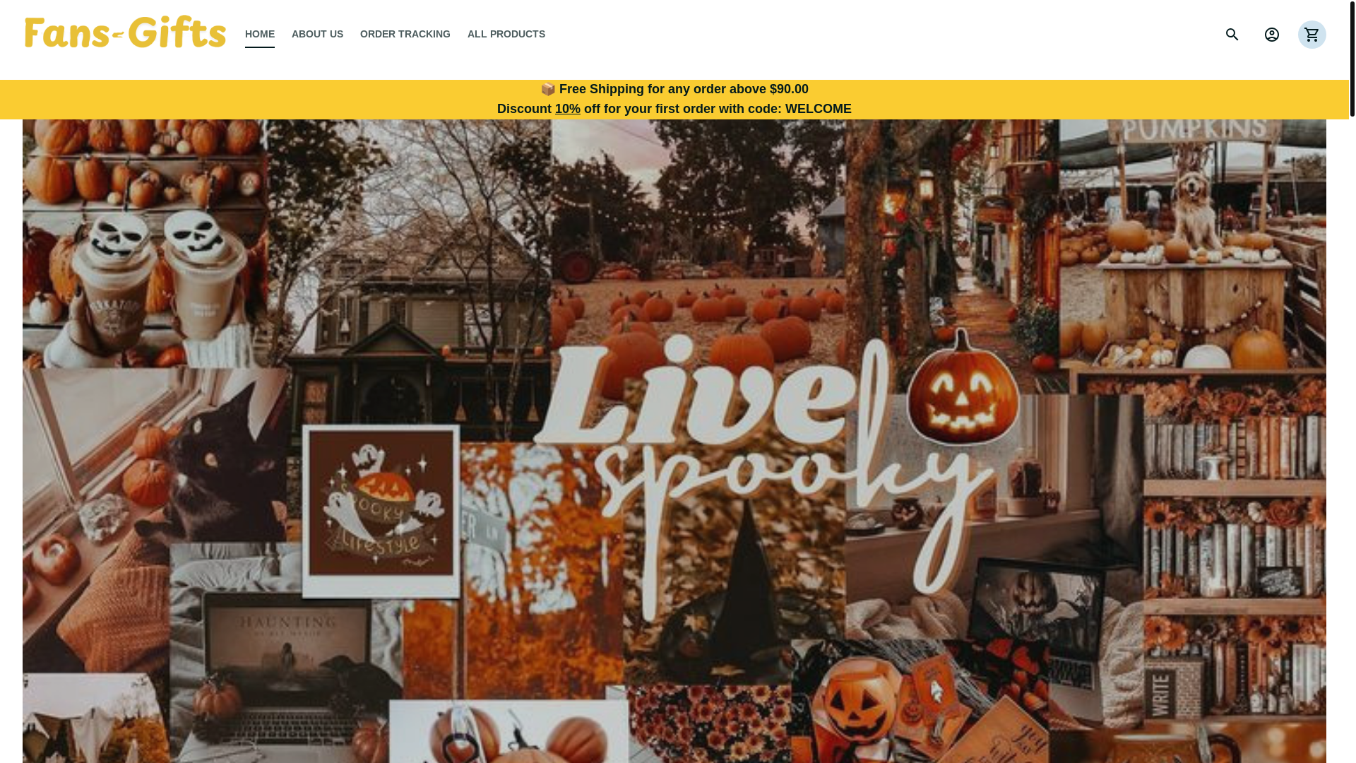 website screenshot of https://fans-gifts.com/