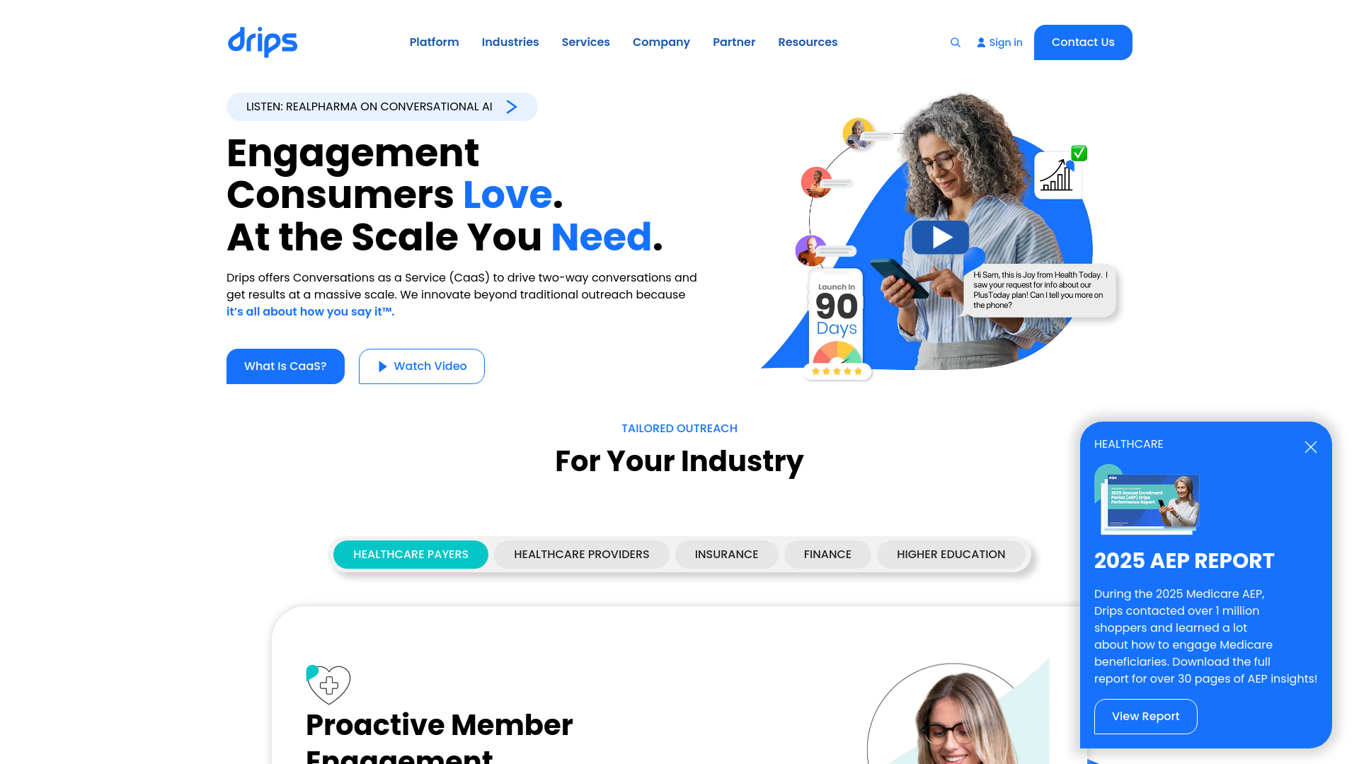 website screenshot of https://joindripsconversation.com/