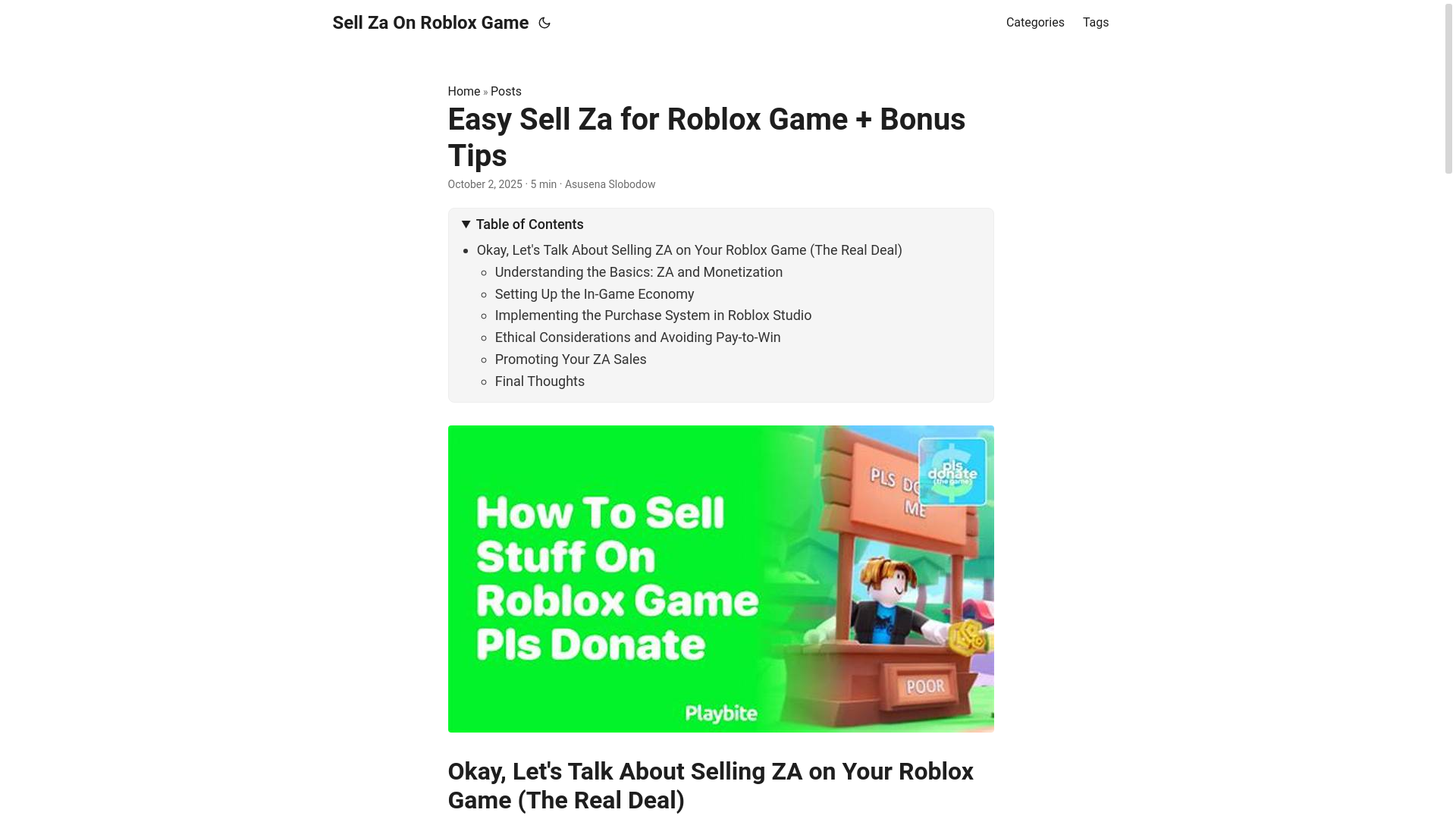 website screenshot of https://sell-za-on-roblox-game.pages.dev/