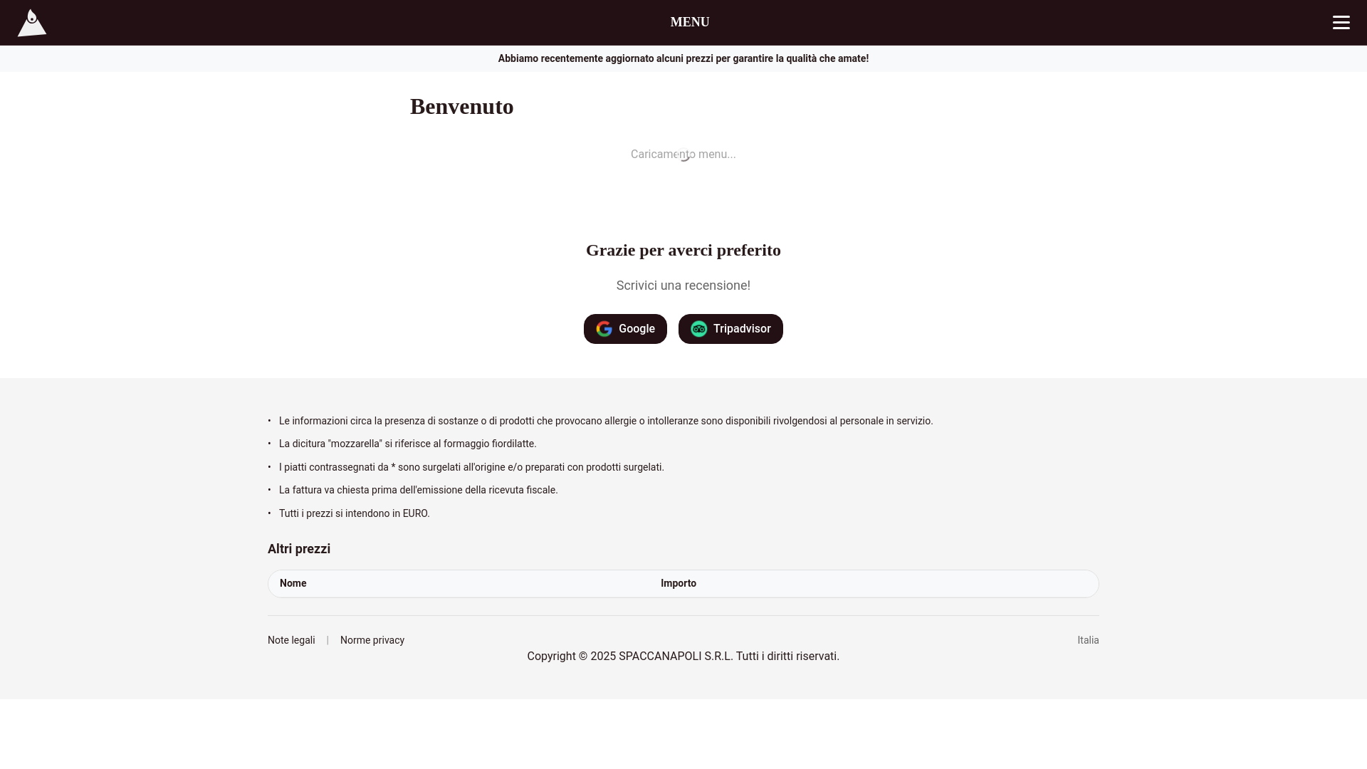 website screenshot of https://spaccanapoli.pages.dev/