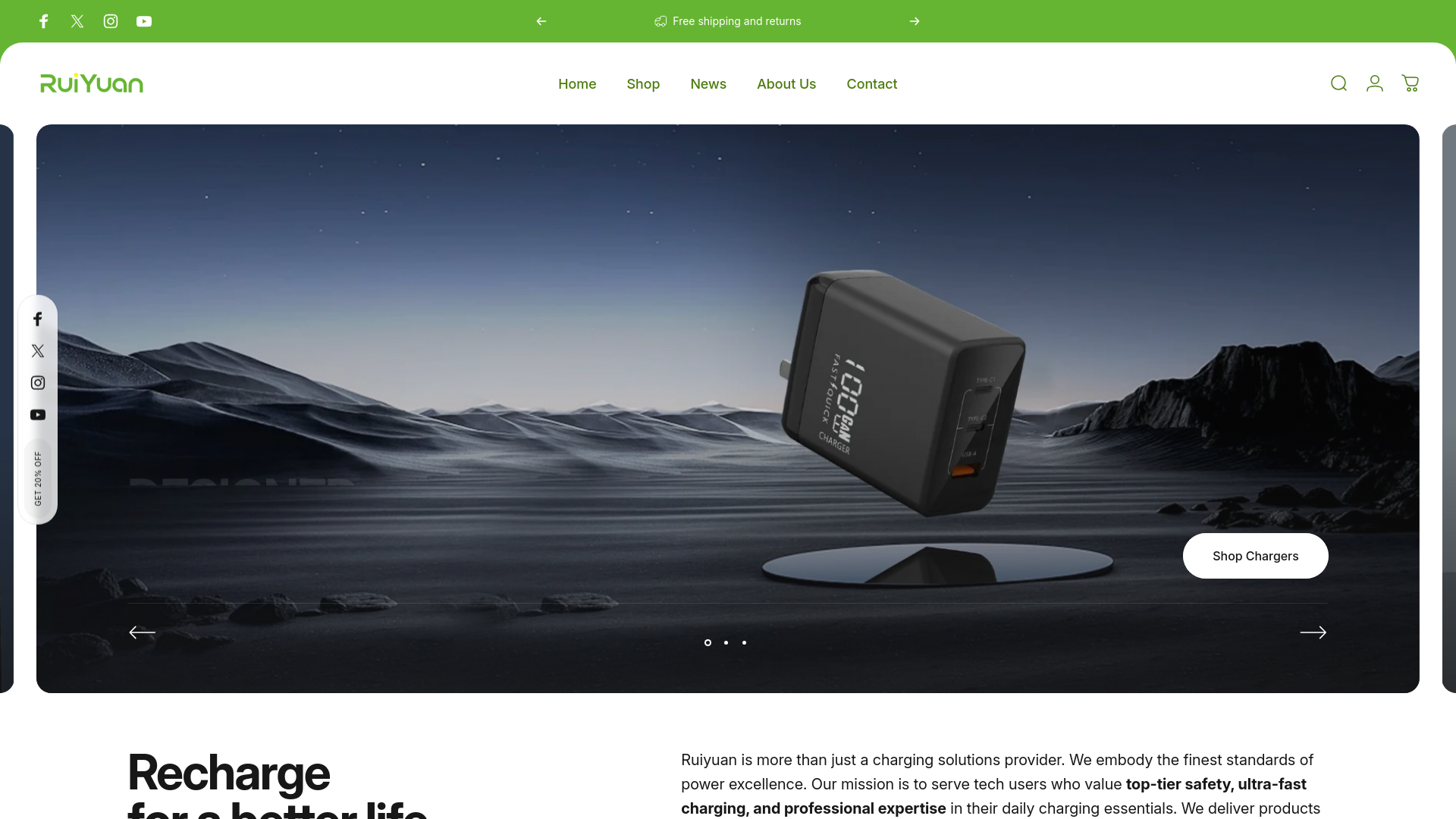 website screenshot of https://ruiyuan.io/