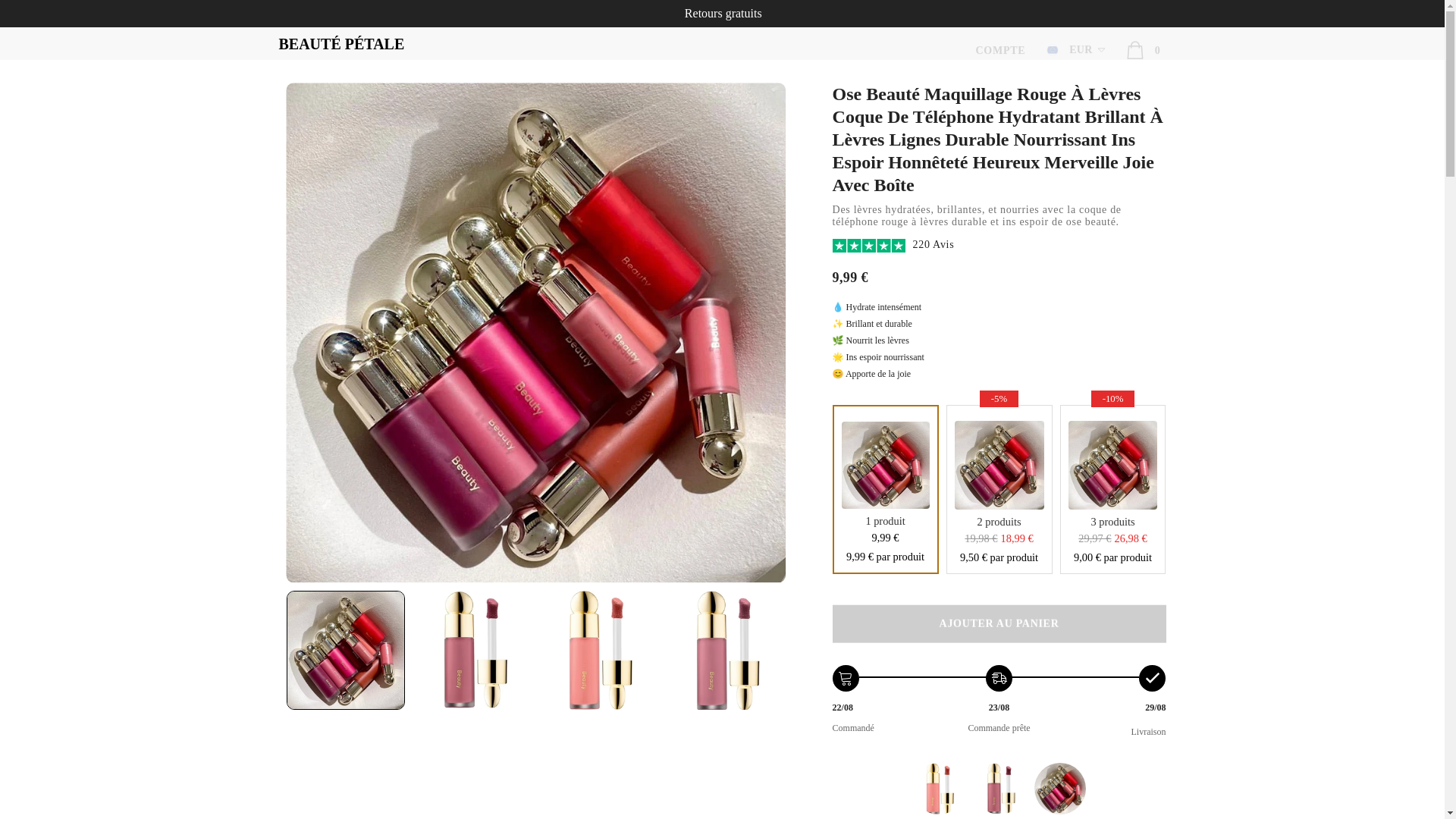 website screenshot of https://beautepetale.fr/