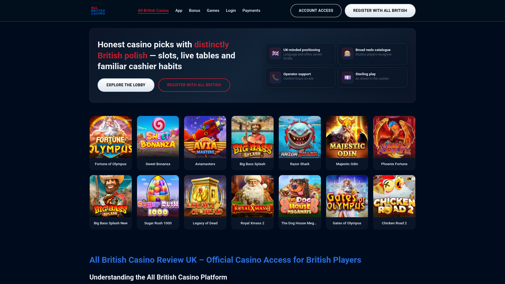 website screenshot of https://all-british-uk.com