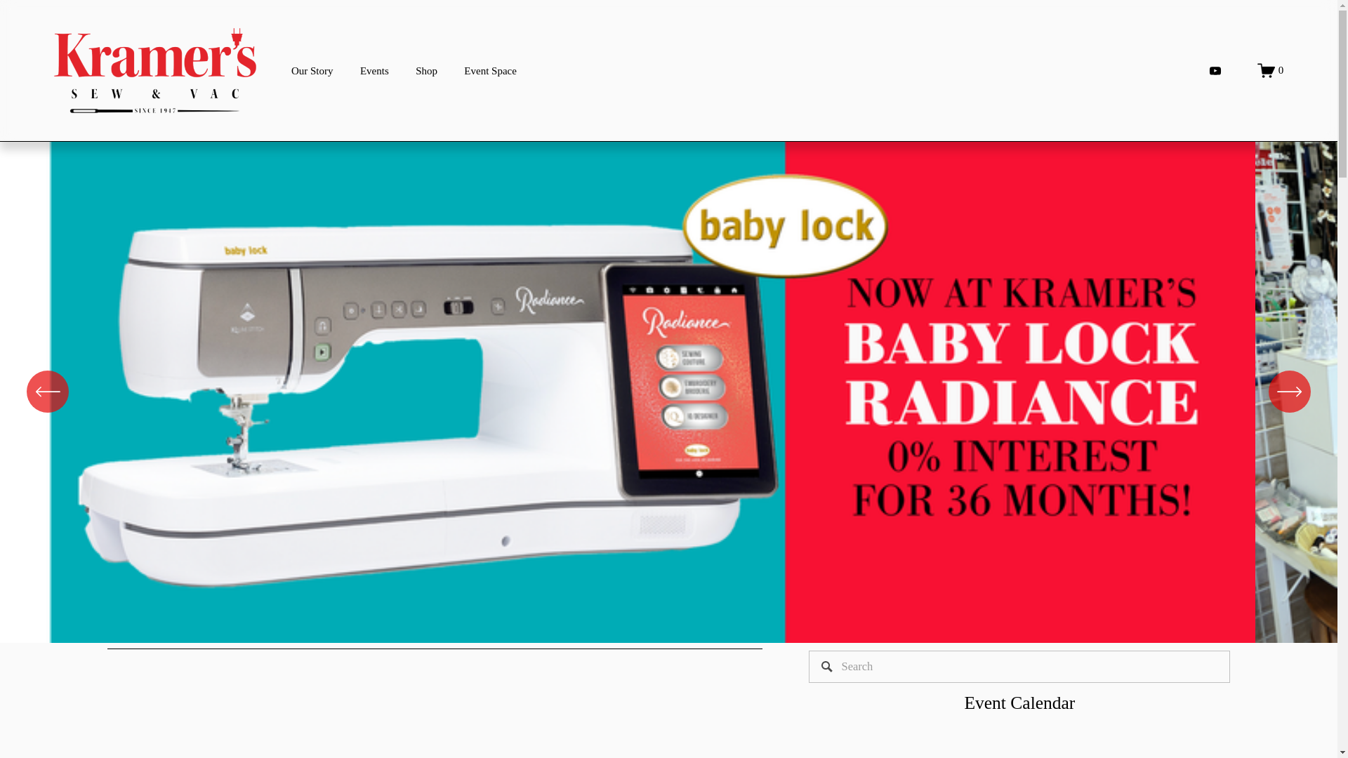 website screenshot of https://kramerssewsandvac.com/