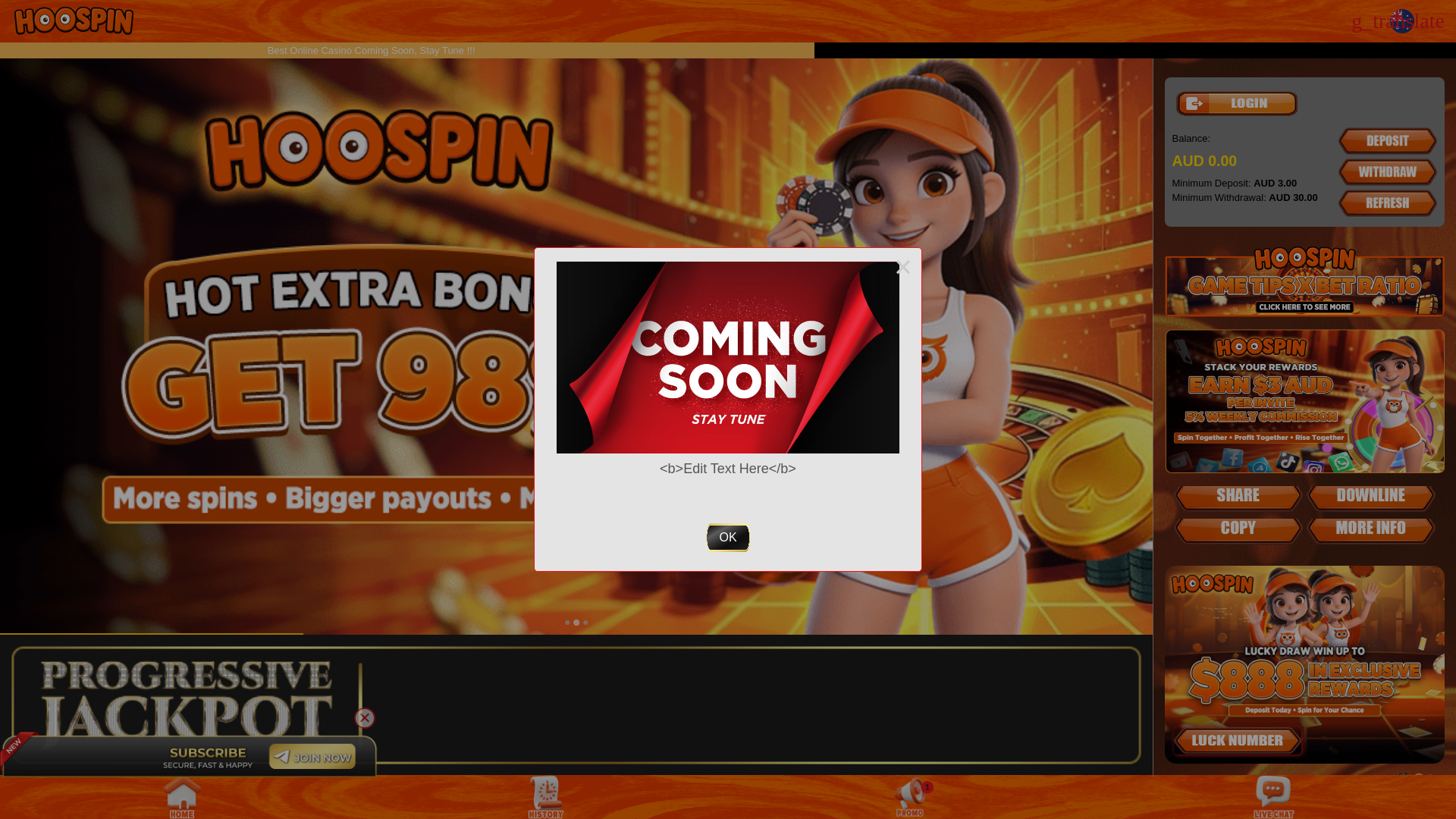 website screenshot of https://hoospin.org/