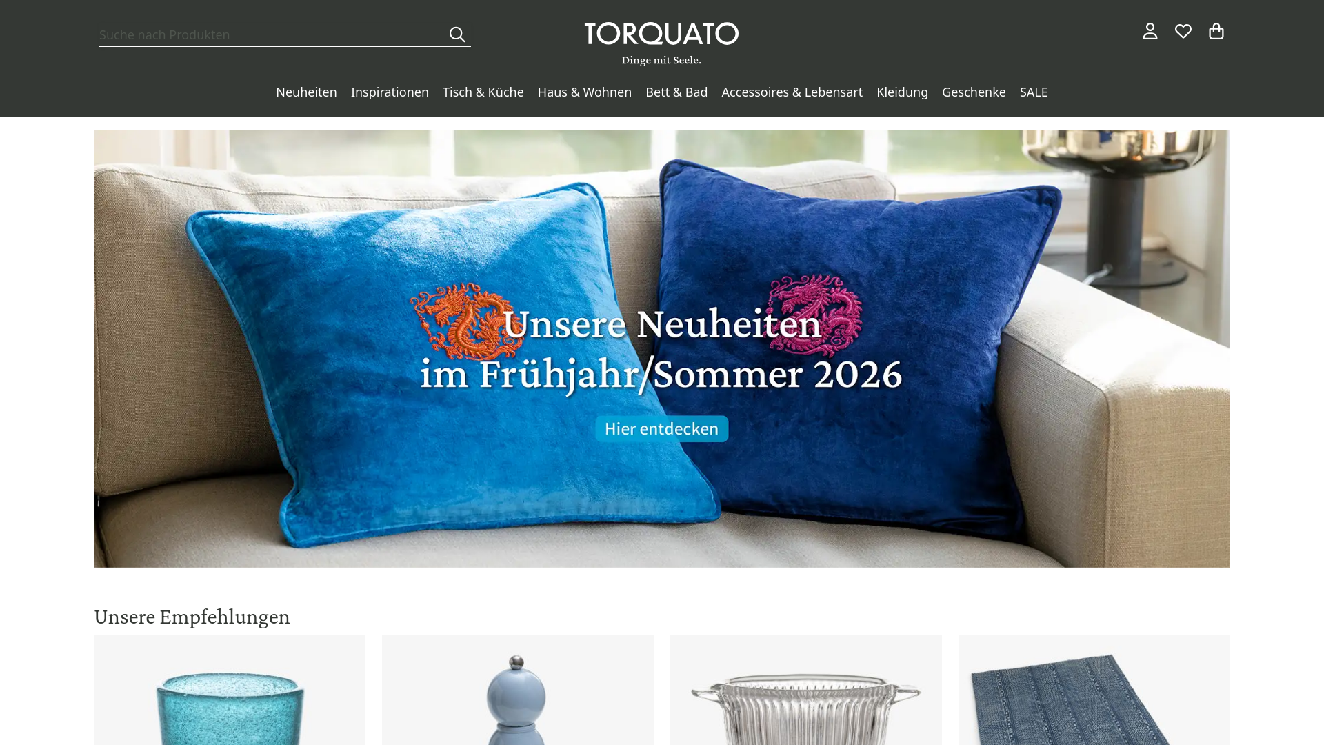 website screenshot of https://www.torquato.de/