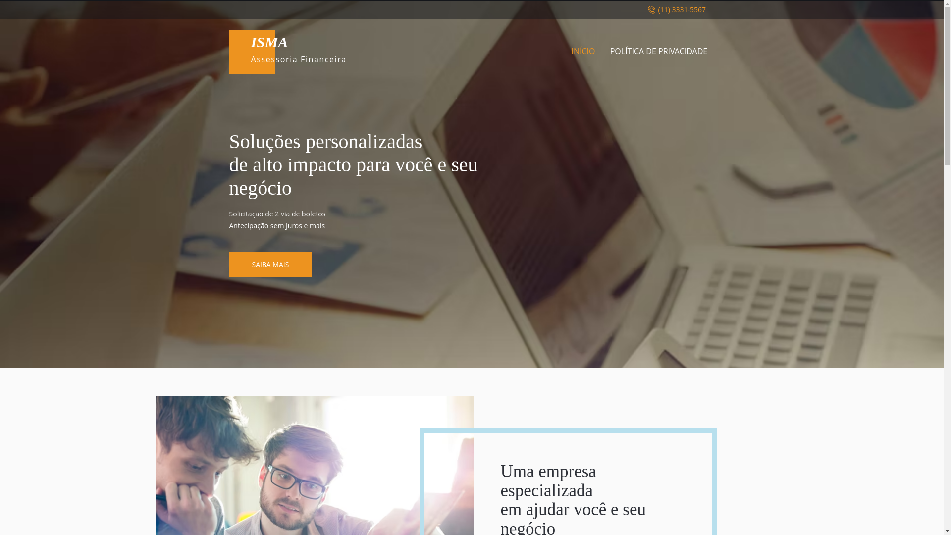 website screenshot of https://ismaassessoria.online/