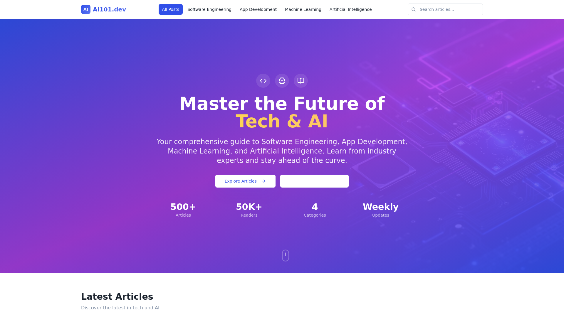 website screenshot of https://ai101-learn-hub.pages.dev/