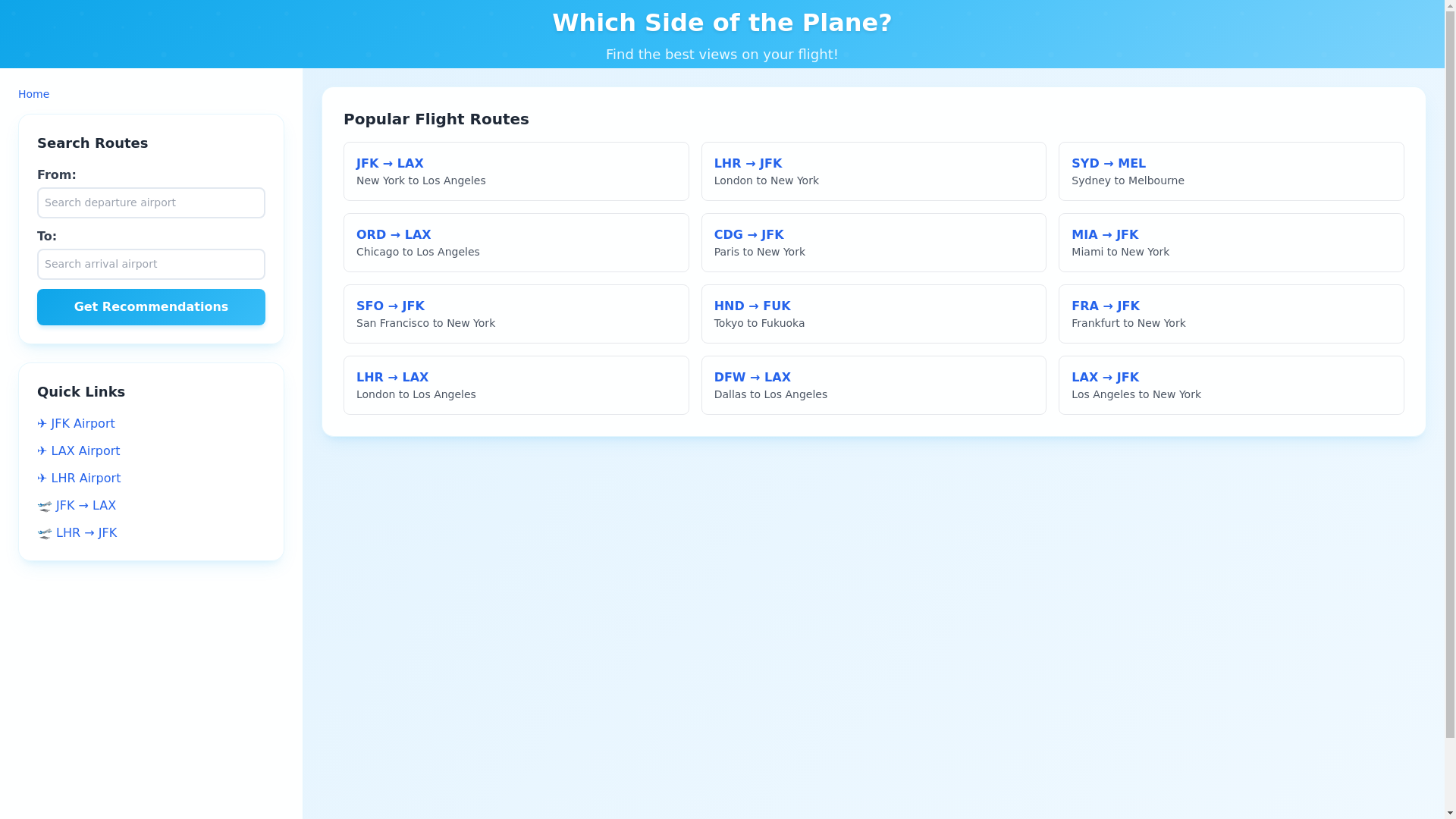 website screenshot of https://whichsideoftheplane.pages.dev/