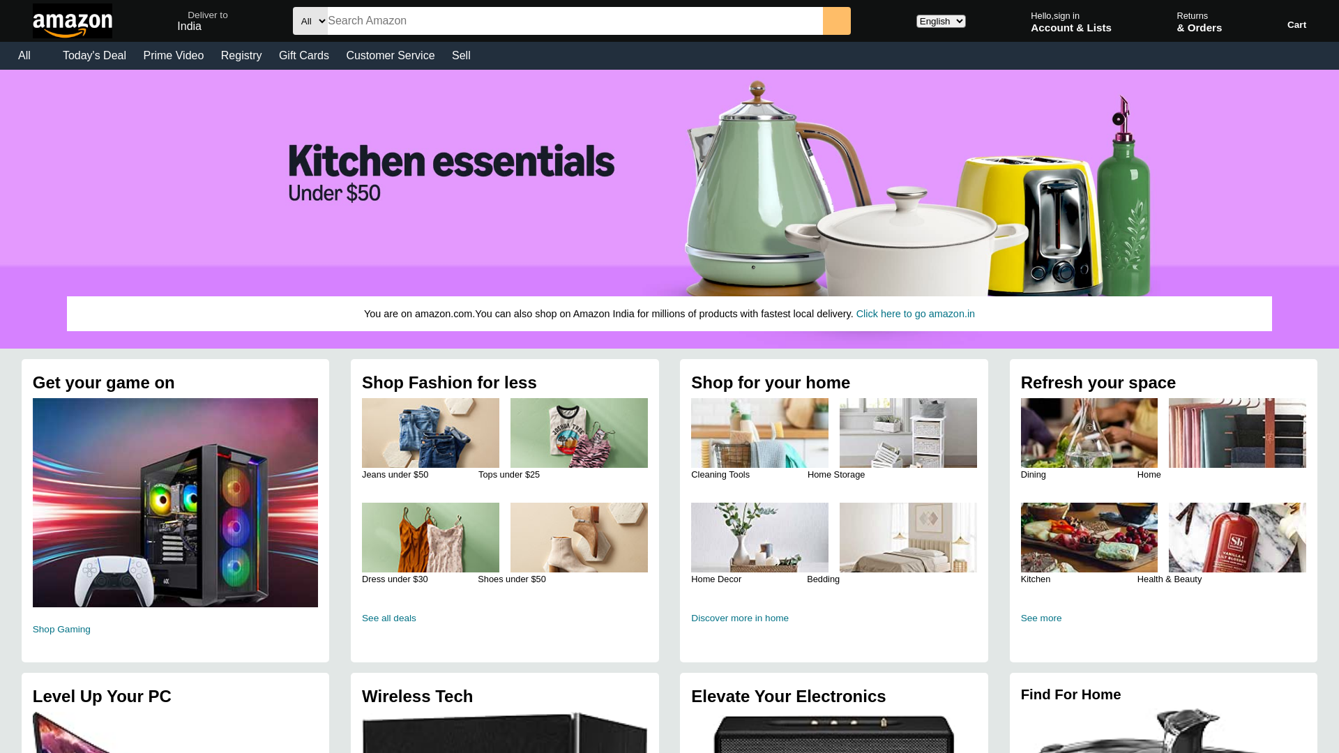 website screenshot of https://amazon-clone-lilac-iota.vercel.app