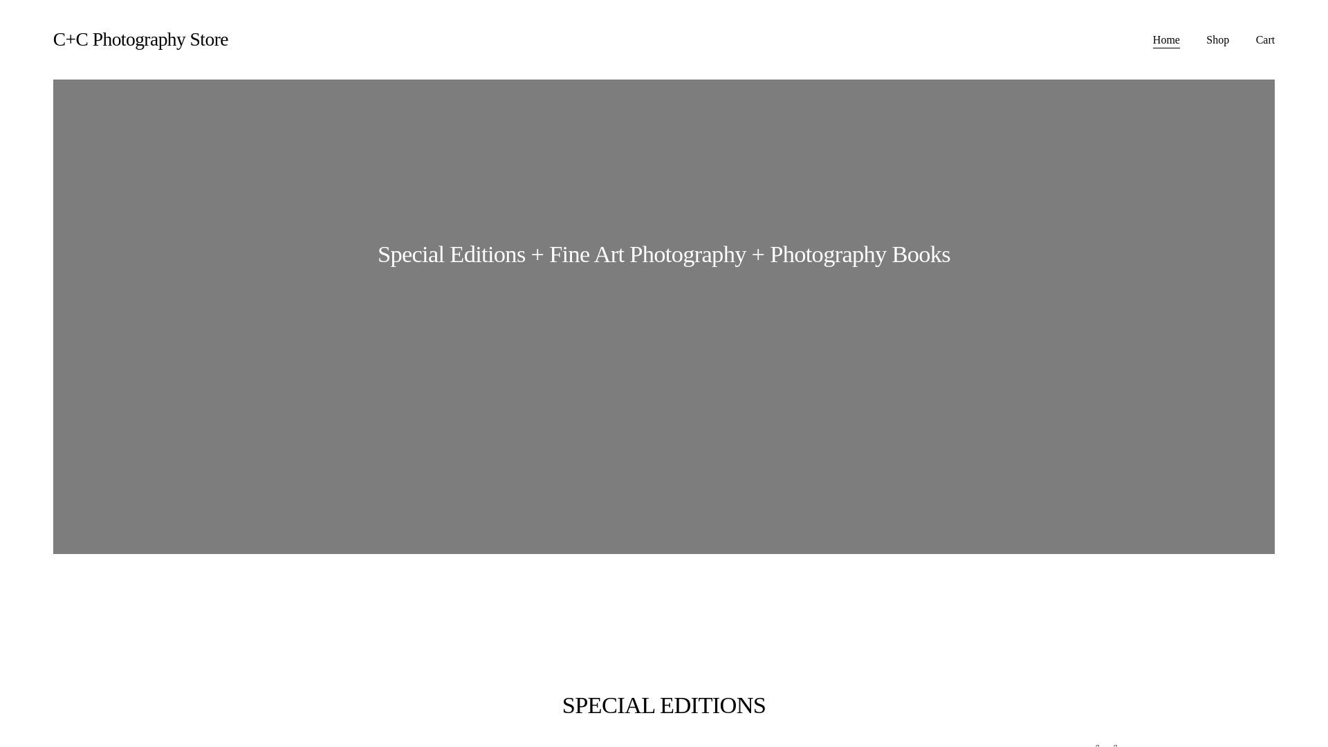 website screenshot of https://candcphotography.store/