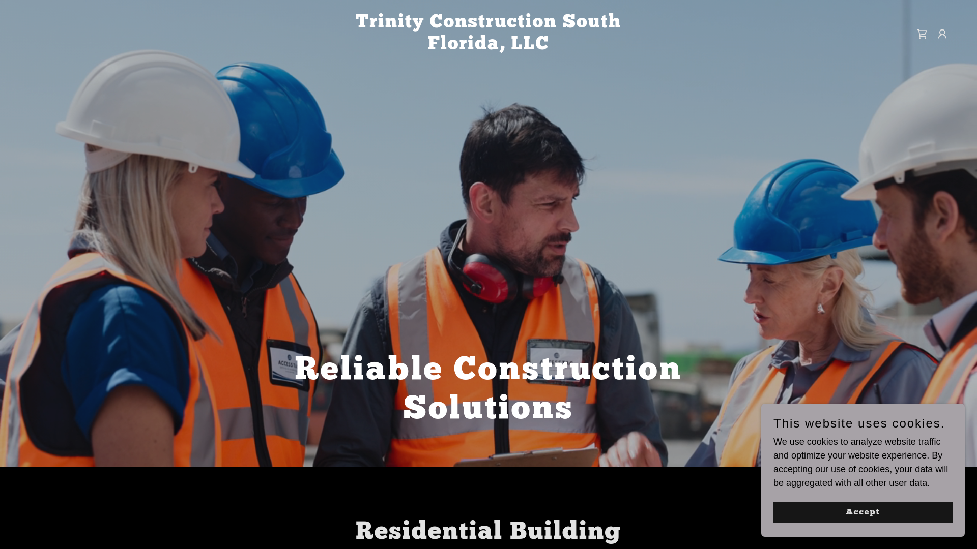 website screenshot of https://trinityconstructswfl.com/