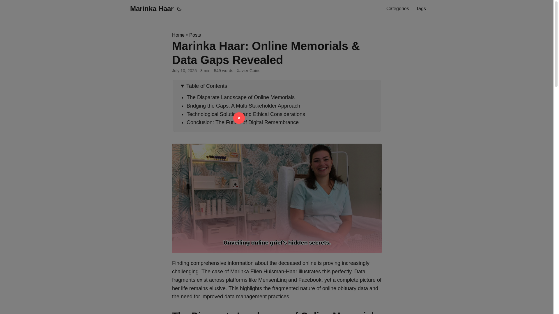 website screenshot of https://marinka-haar.pages.dev/