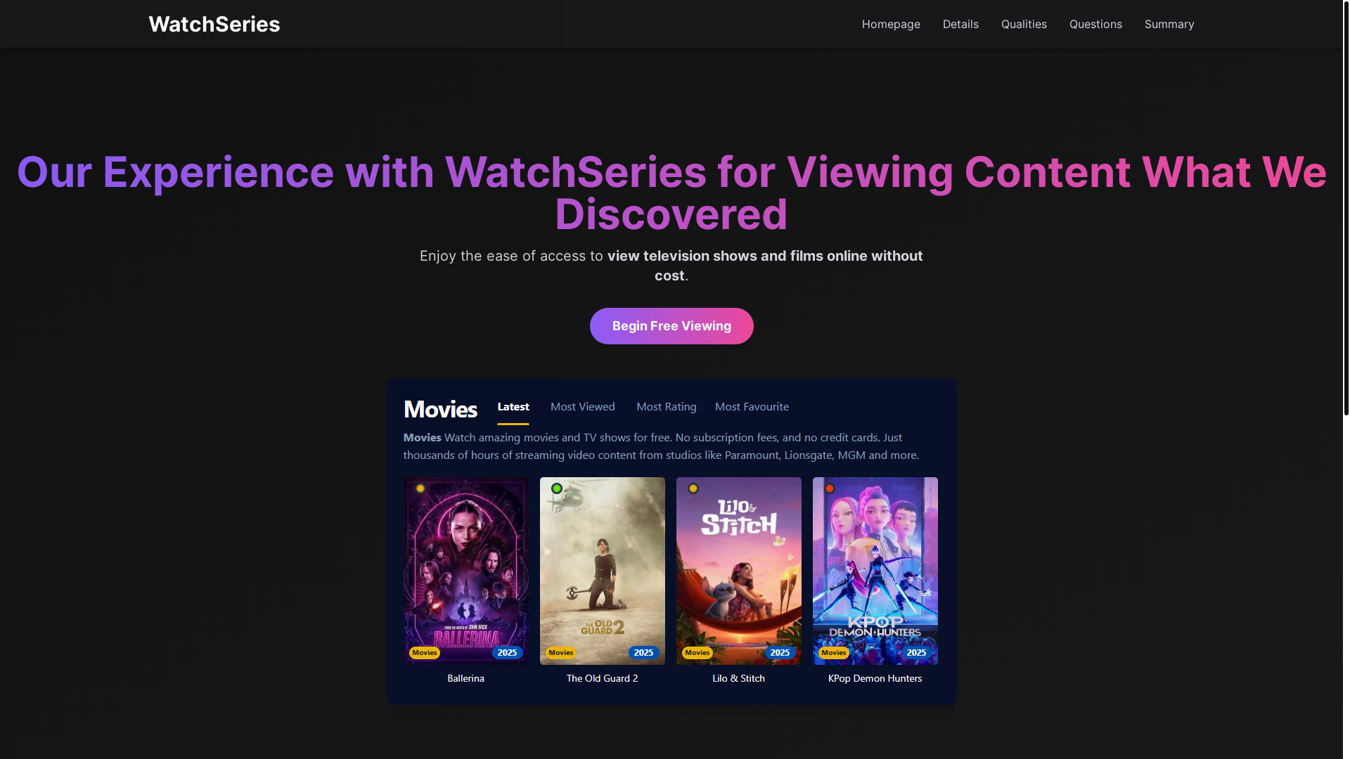 website screenshot of https://watchseries-tgu4.pages.dev/