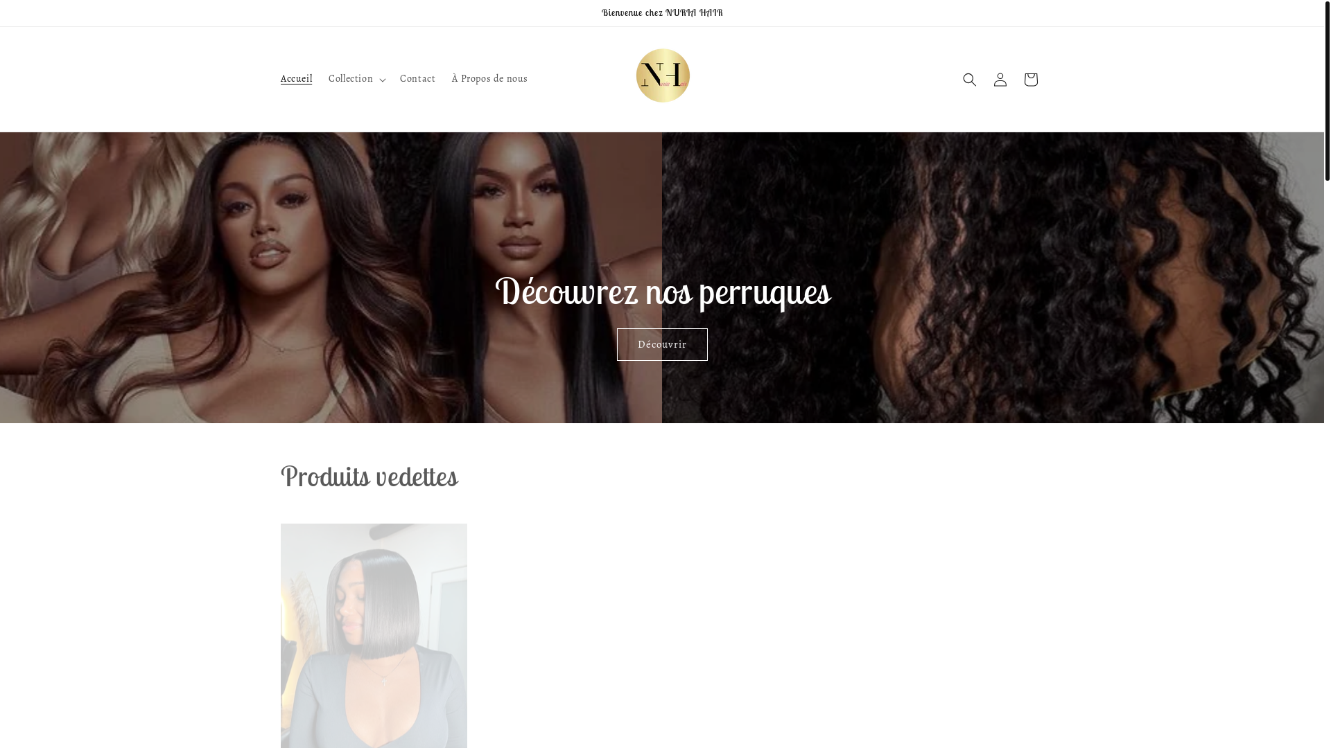website screenshot of https://nuriahair.fr/