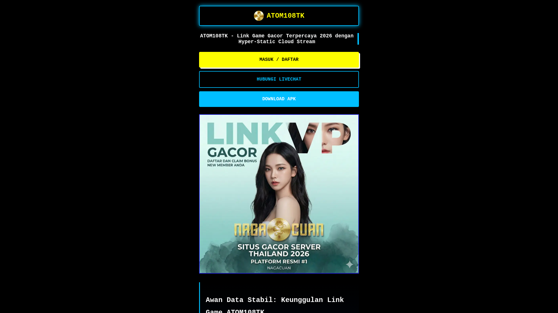 website screenshot of https://atom108tk.site/