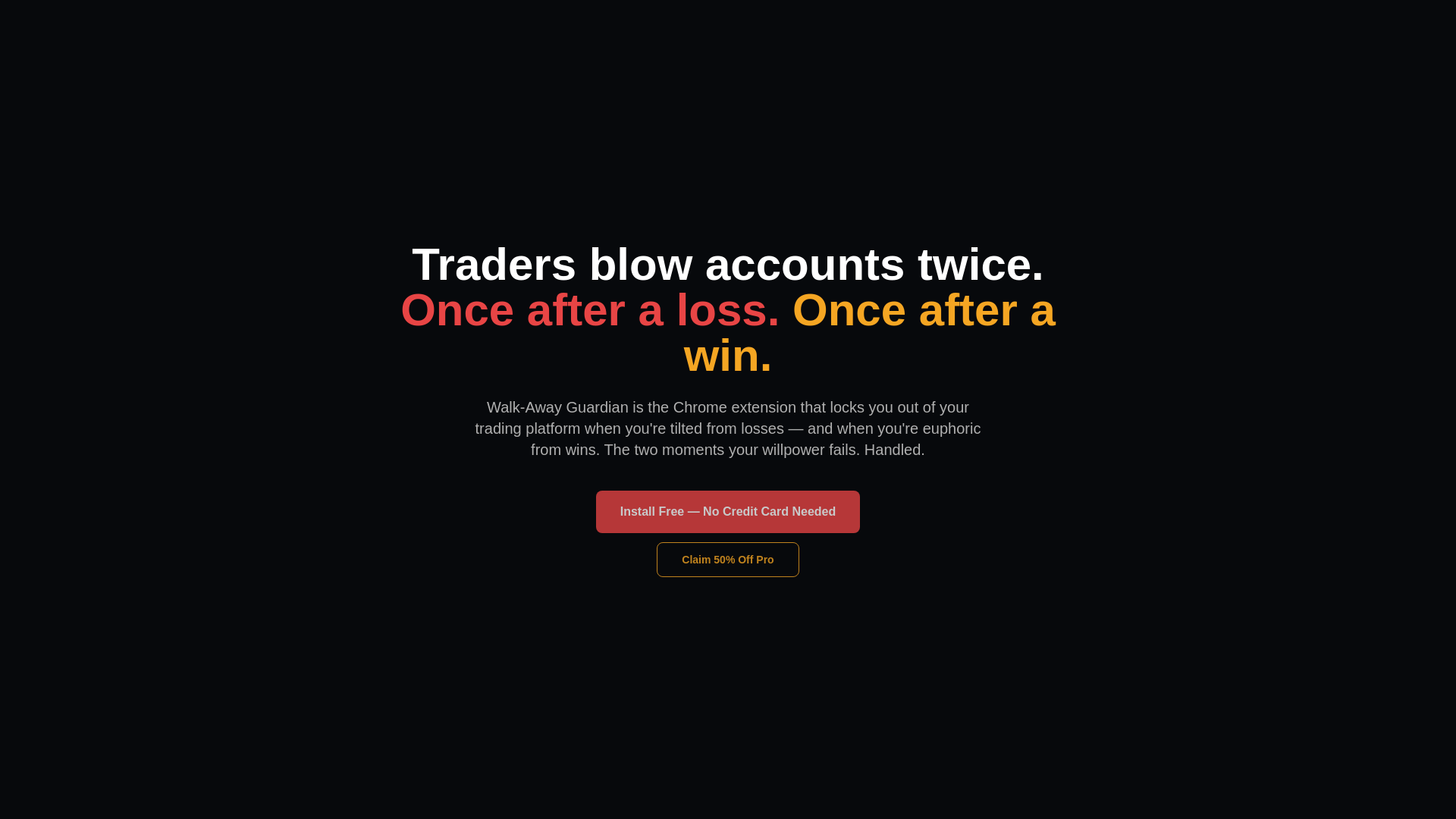 website screenshot of https://walkawayguardian.com/