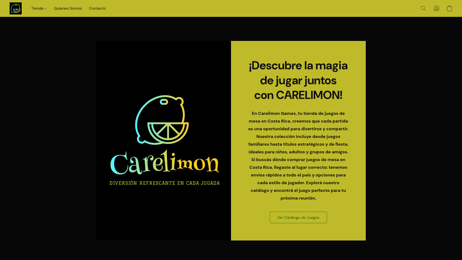 website screenshot of https://carelimongamescr.com/