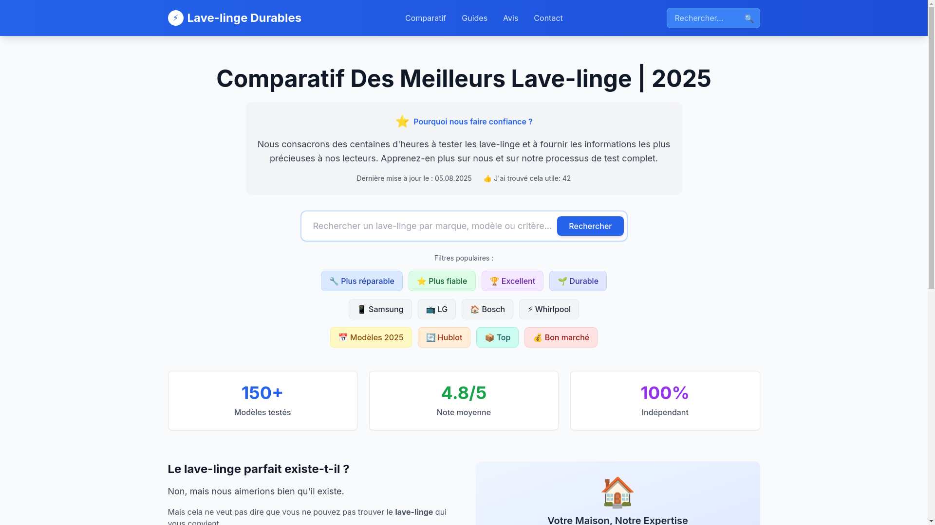 website screenshot of https://eco-lavelinge.fr/