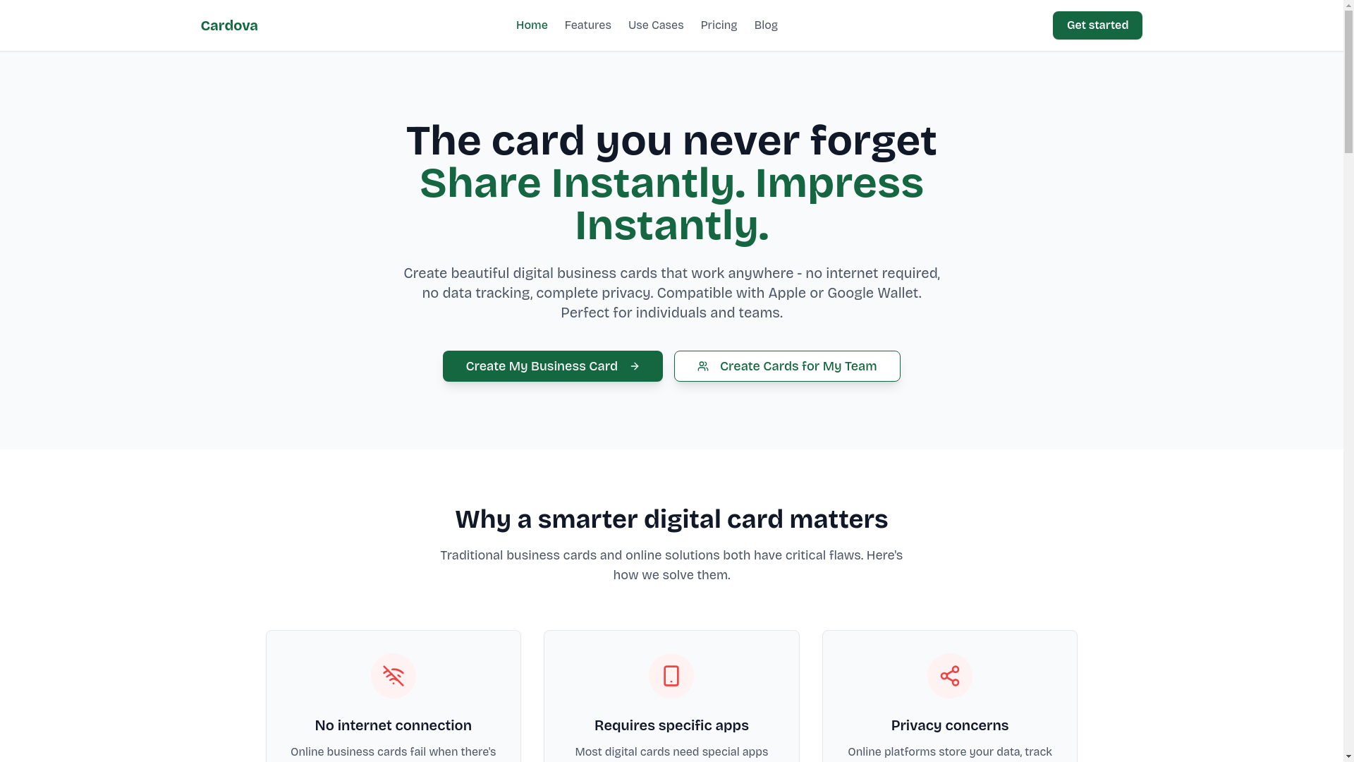 website screenshot of https://cardova-landing-page.pages.dev/