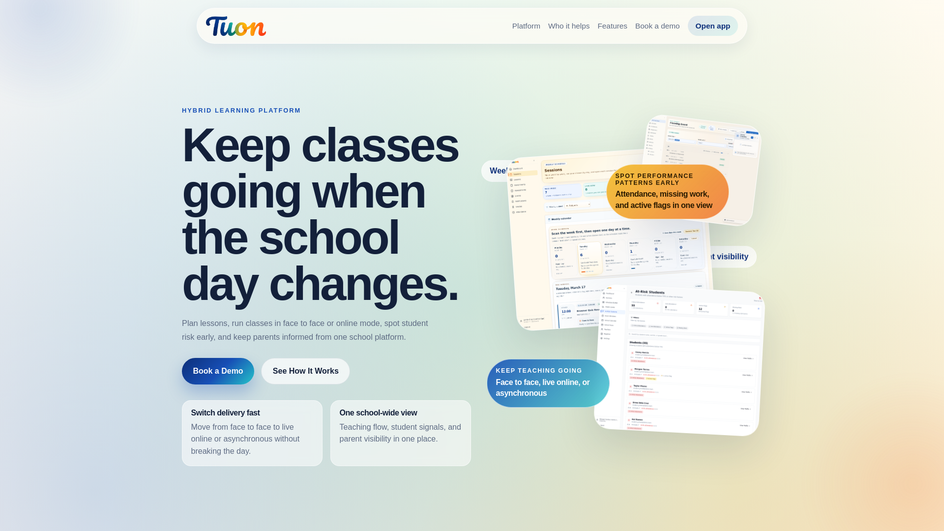 website screenshot of https://tuon-website.pages.dev/