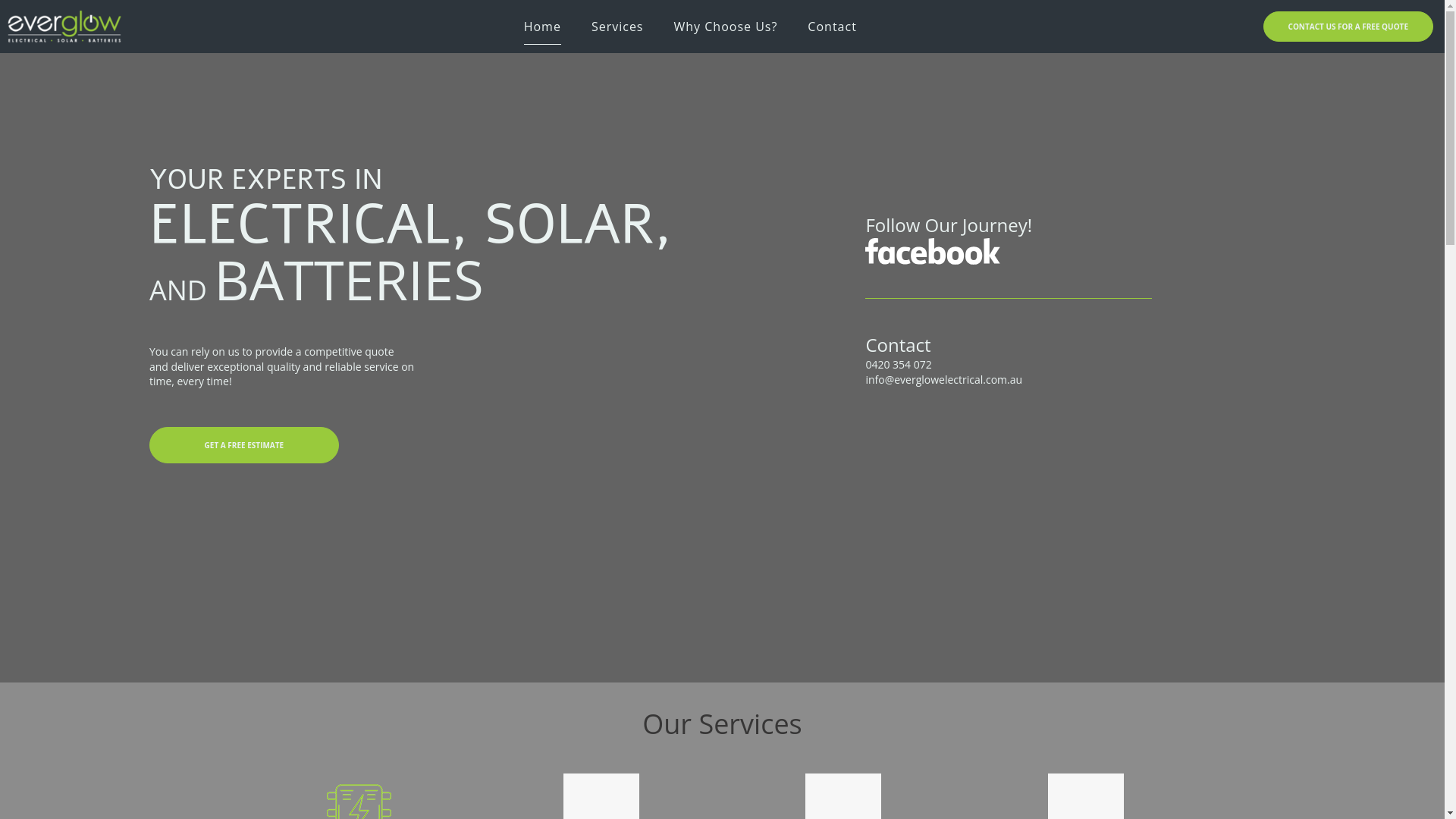 website screenshot of https://everglowelectrical.online/