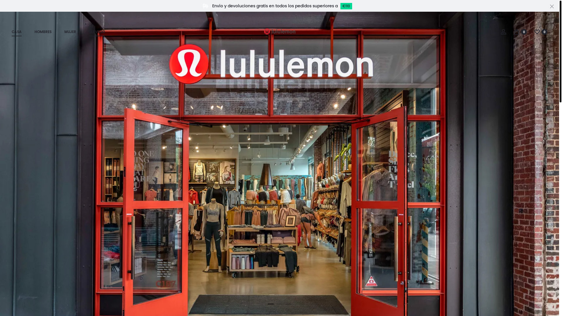 website screenshot of https://www.lululemons.es/