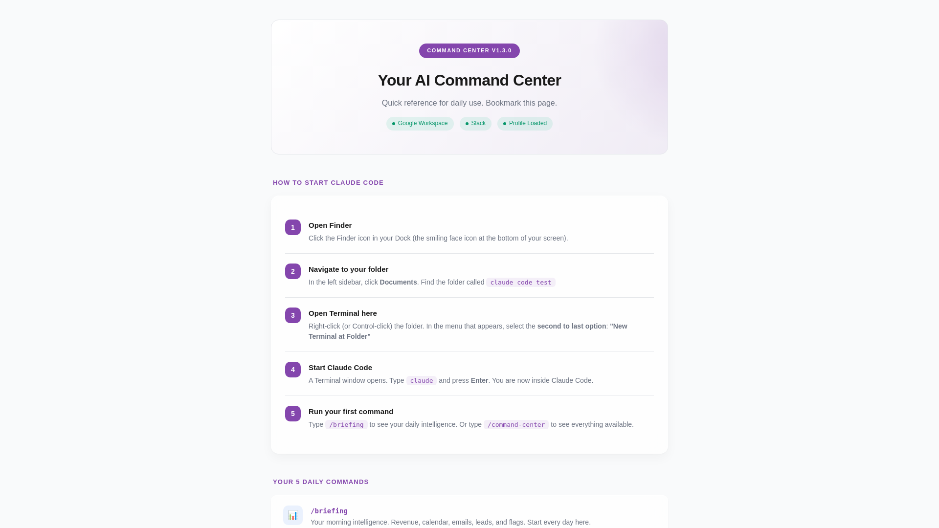 website screenshot of https://command-center-guides.pages.dev/