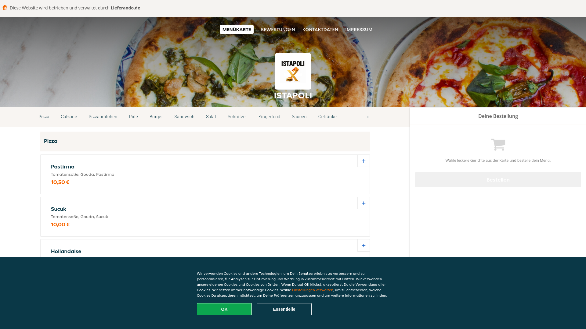 website screenshot of https://istapoli-koln.de