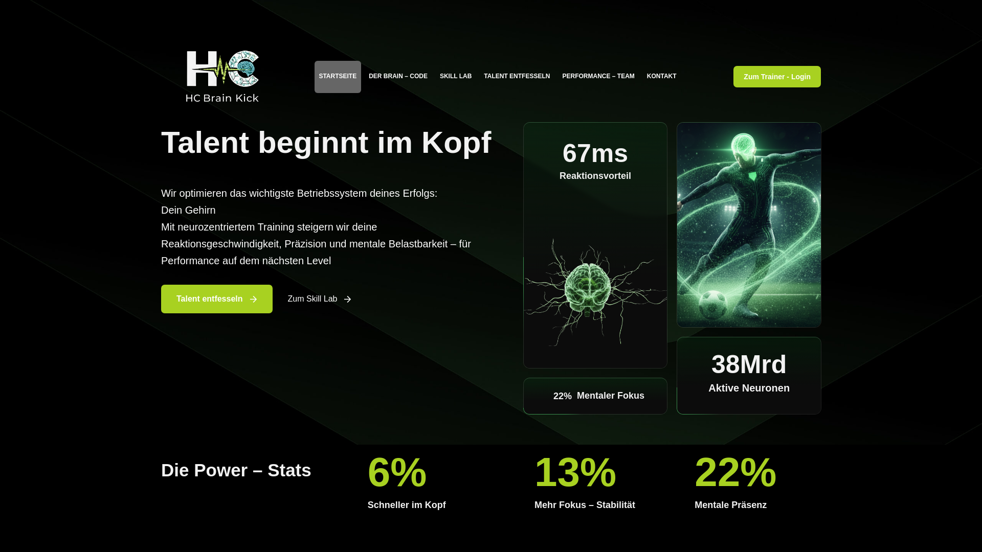 website screenshot of https://hcbrainkick.at/