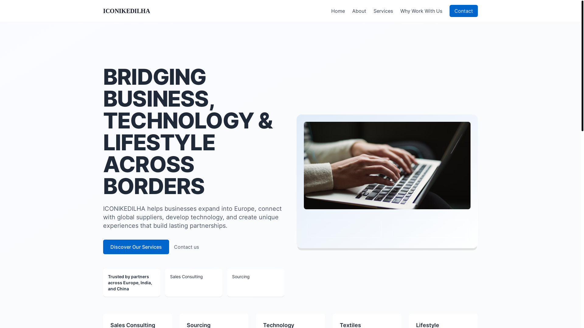 website screenshot of https://iconikedilha.pt/