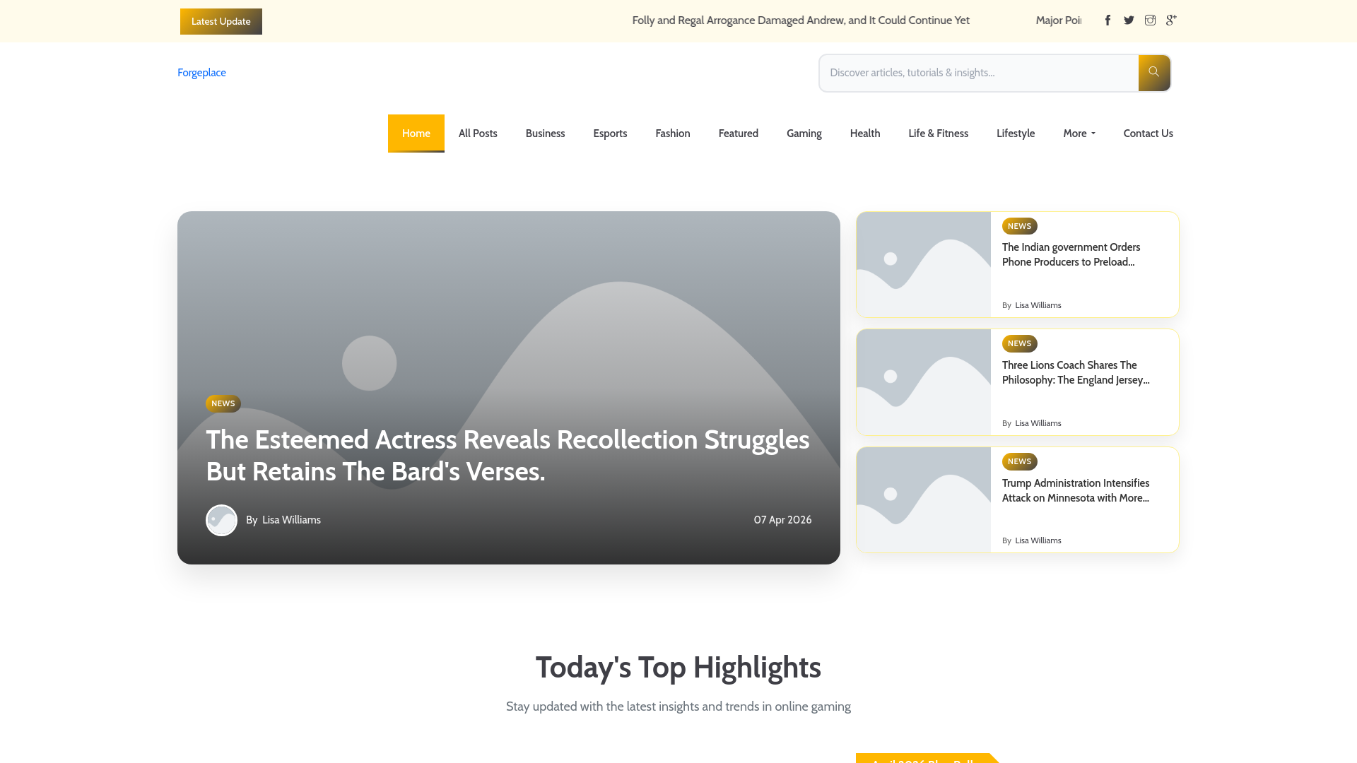 website screenshot of https://forgeplace.nl/