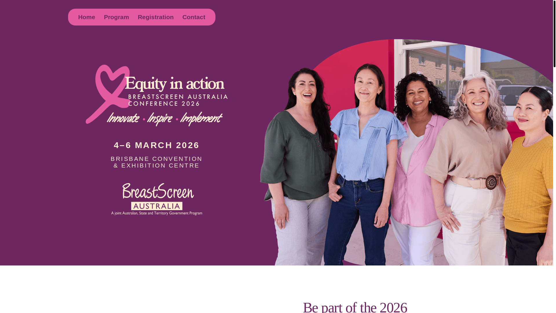 website screenshot of https://breastscreenconference.com.au/
