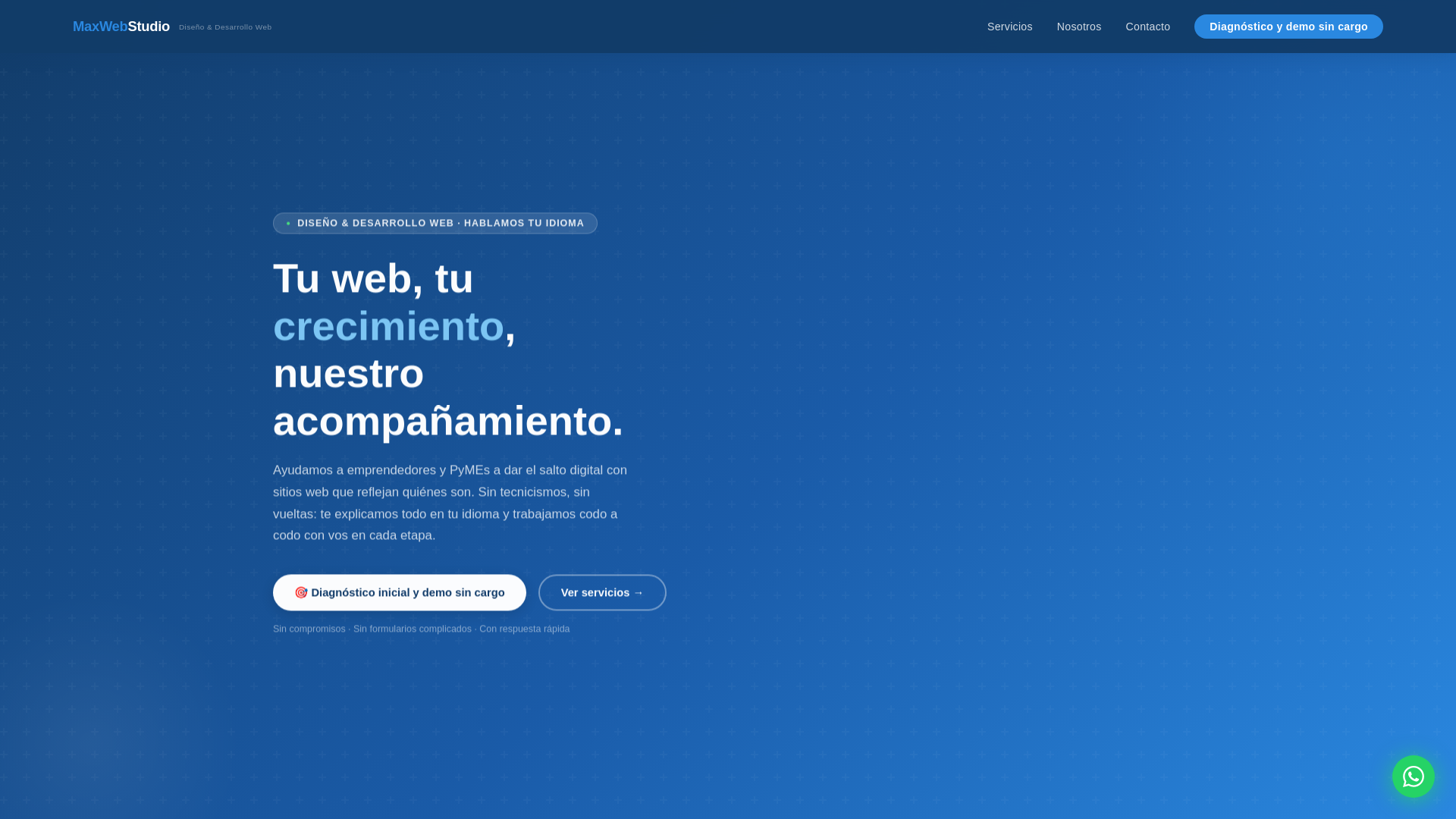 website screenshot of https://maxwebstudio.io/