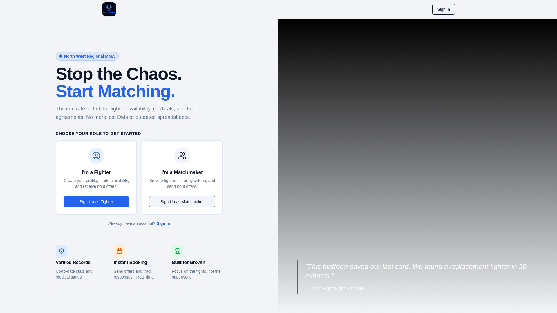 website screenshot of https://boutfinderapp.com/