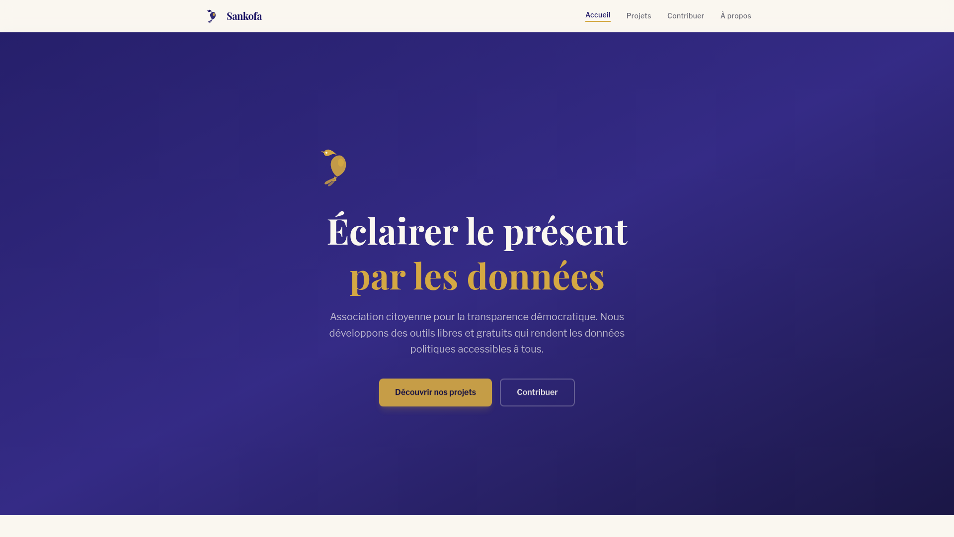 website screenshot of https://asso-sankofa.org/