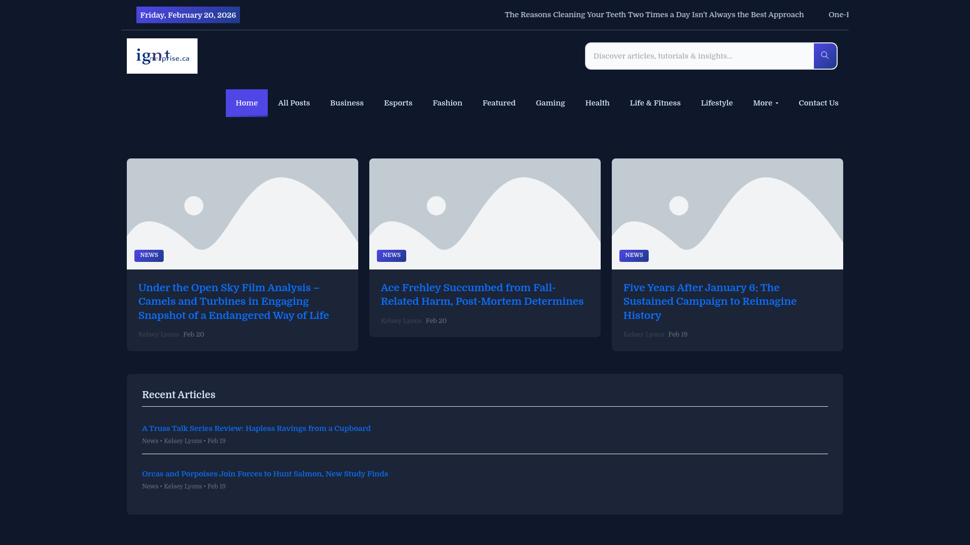 website screenshot of https://igniteenterprise.ca/