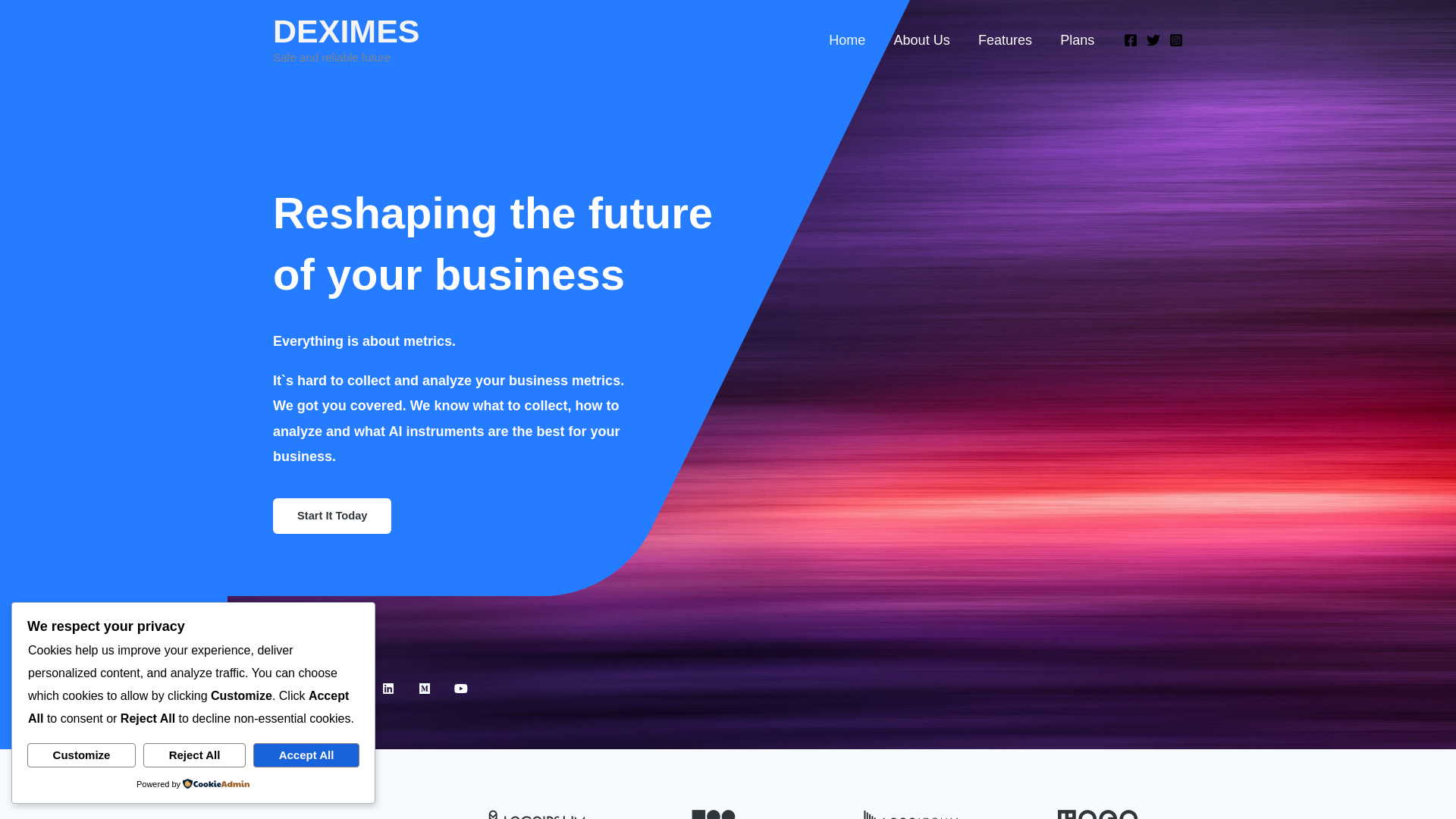 website screenshot of https://deximes.com/