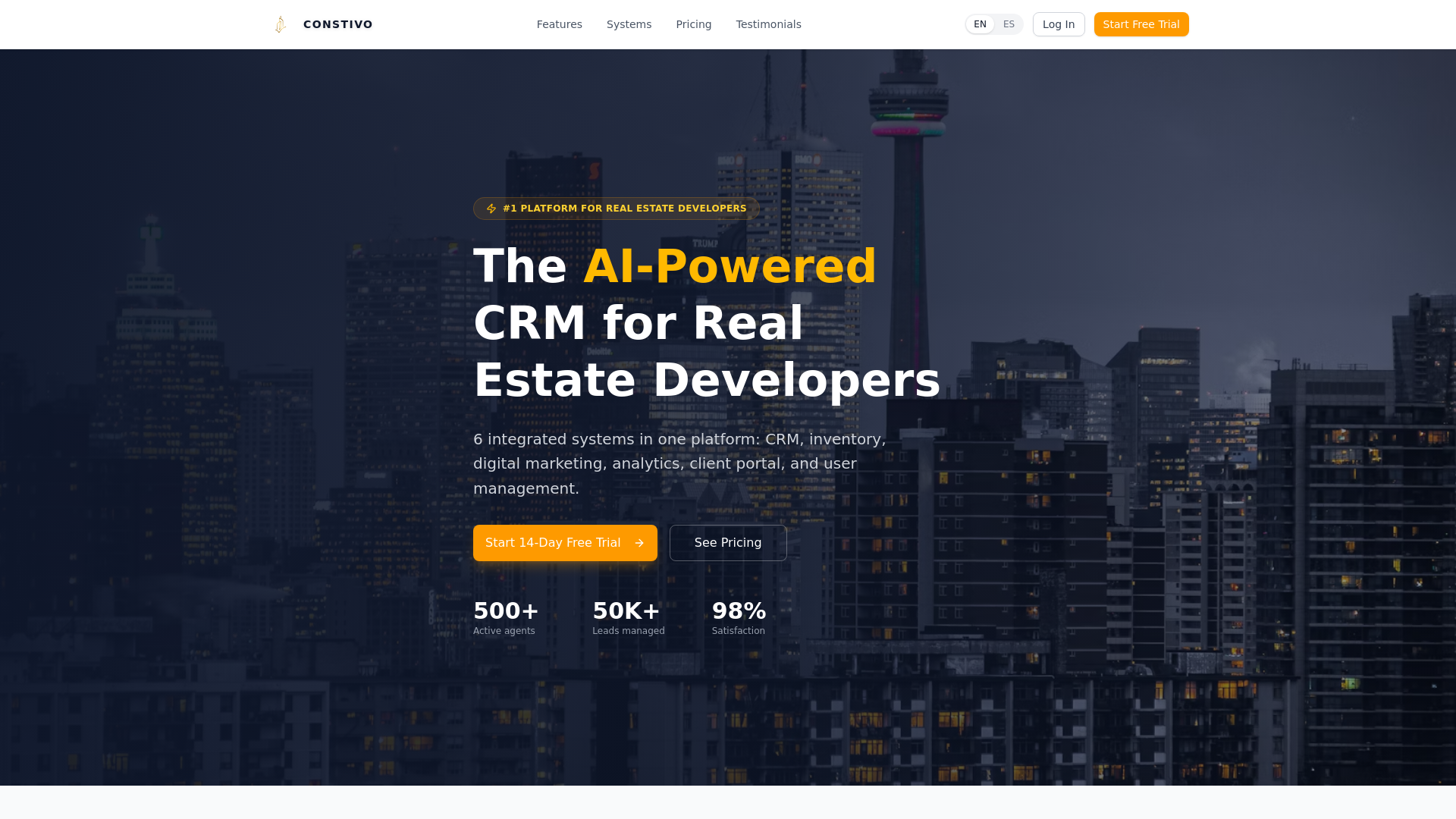 website screenshot of https://constivo.com
