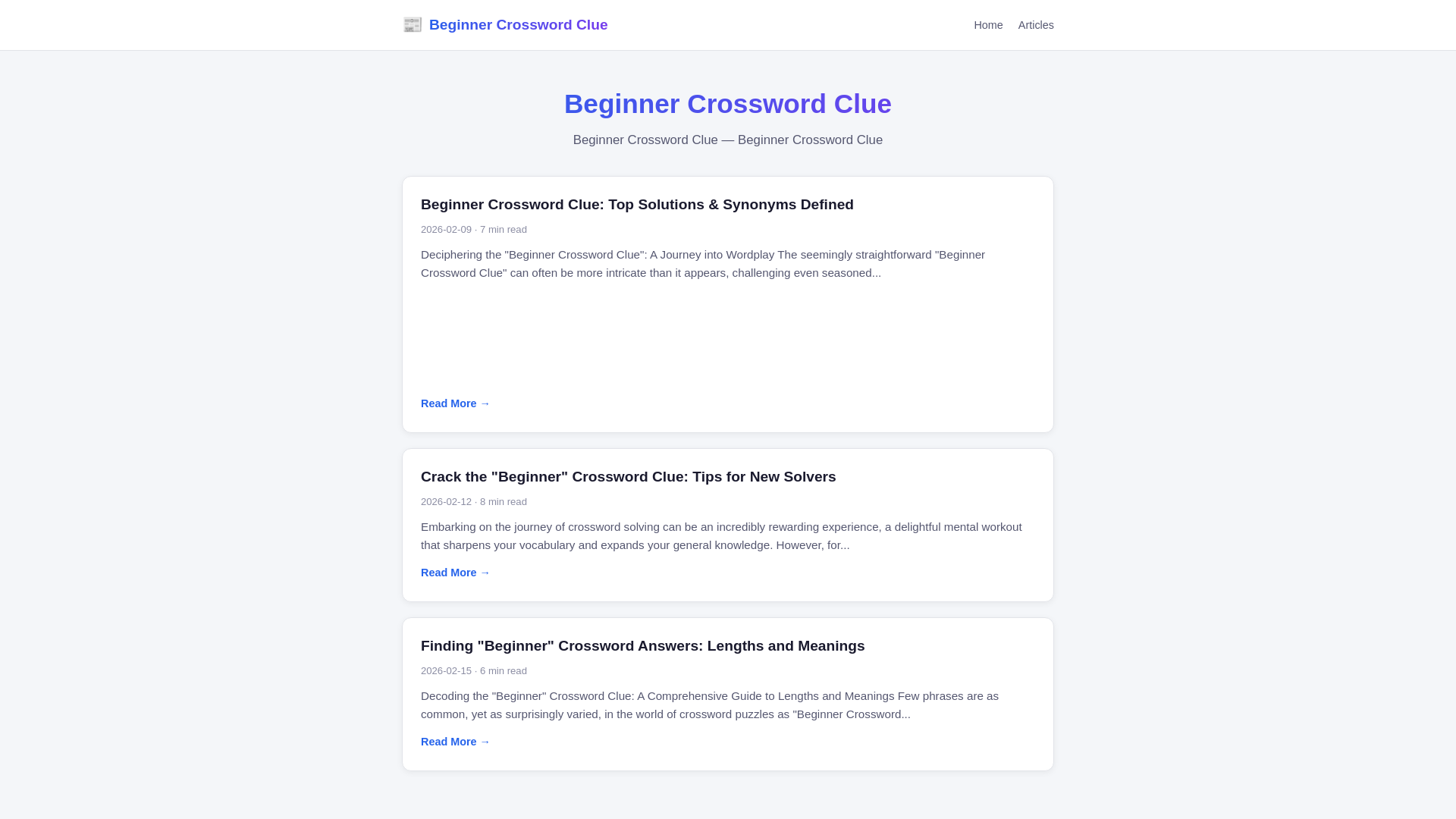 website screenshot of https://beginner-crossword-clue.pages.dev/